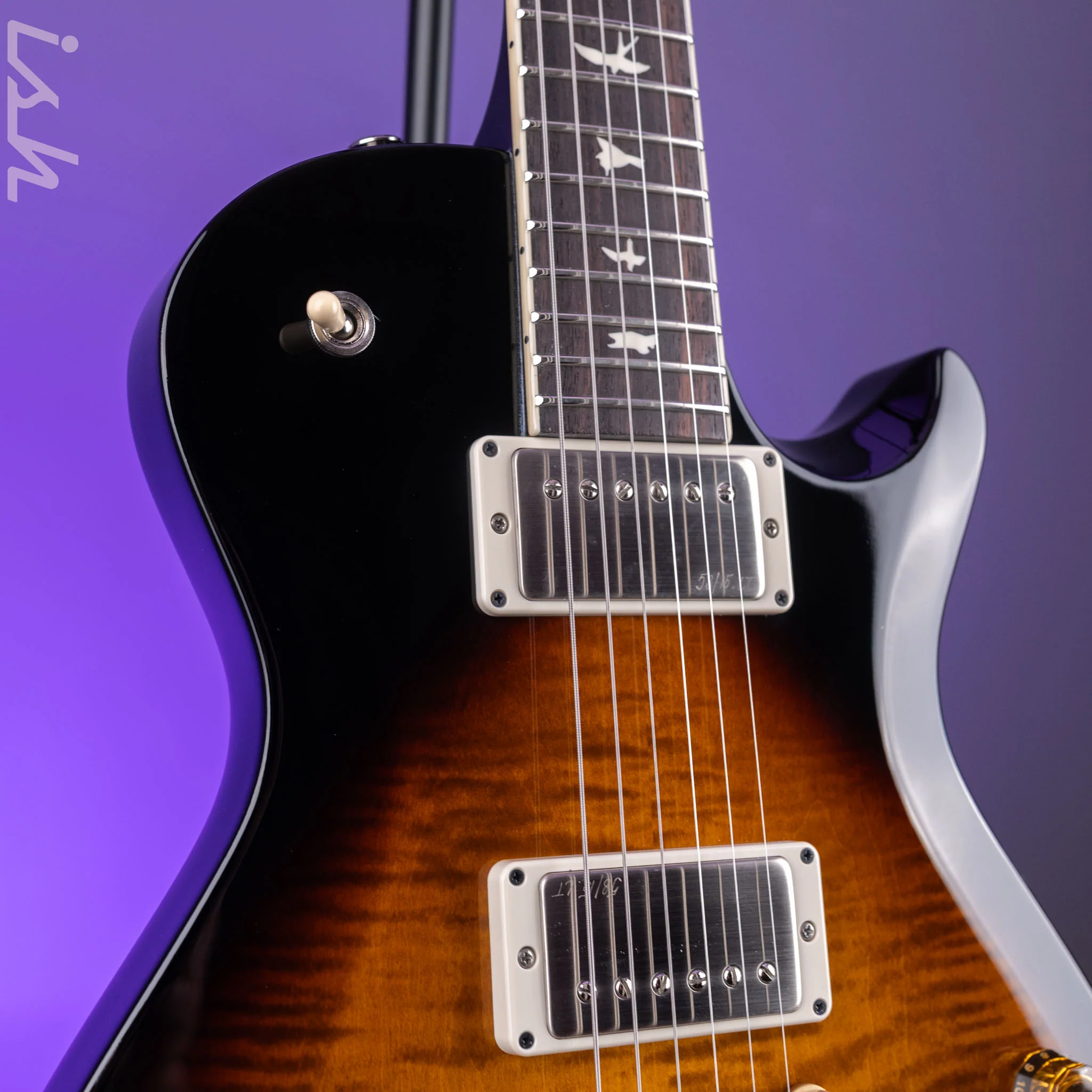 PRS S2 McCarty 594 Singlecut Electric Guitar Black Amber - Image 4
