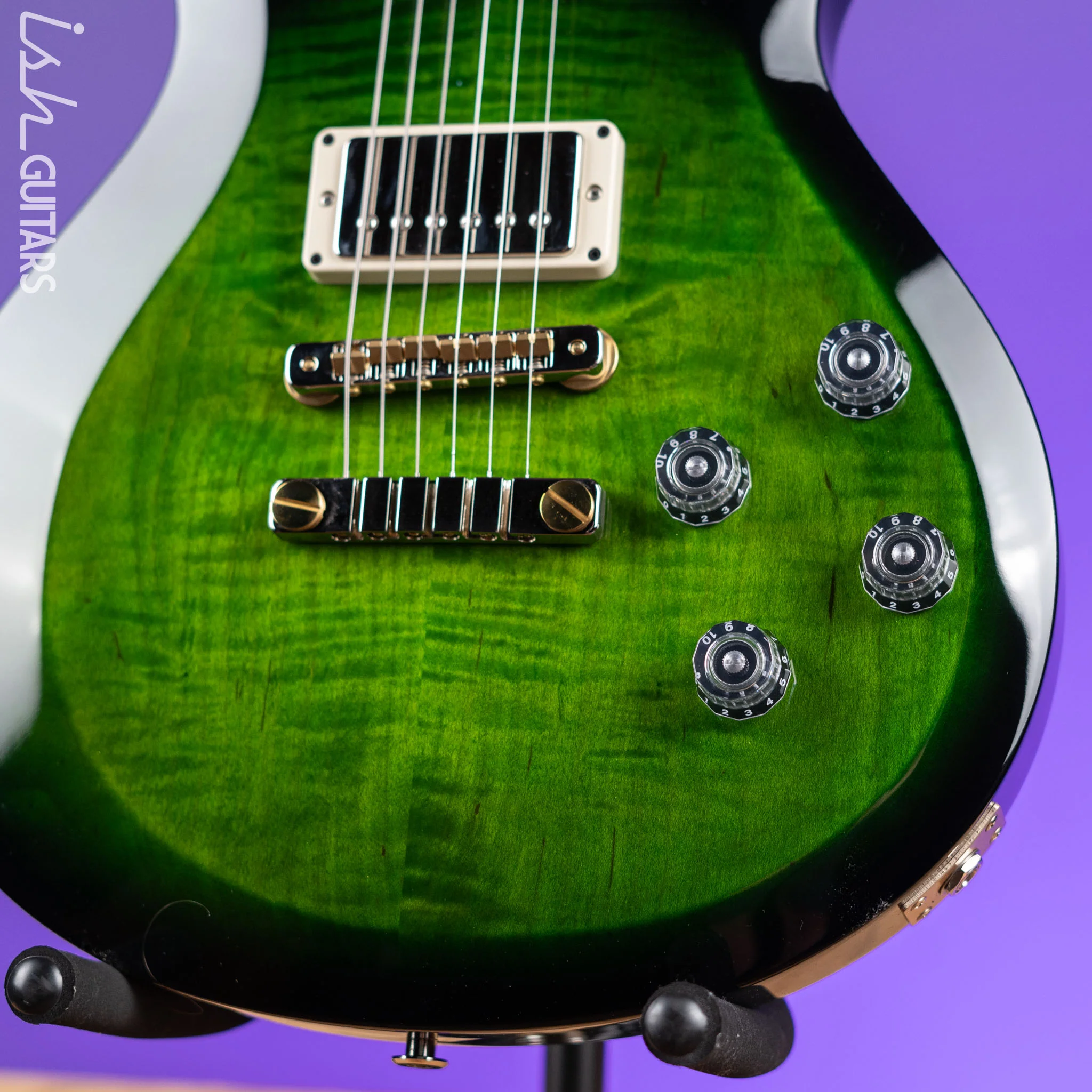 PRS S2 McCarty Singlecut 594 Electric Guitar Emerald Green Black Wrap Demo - Image 4