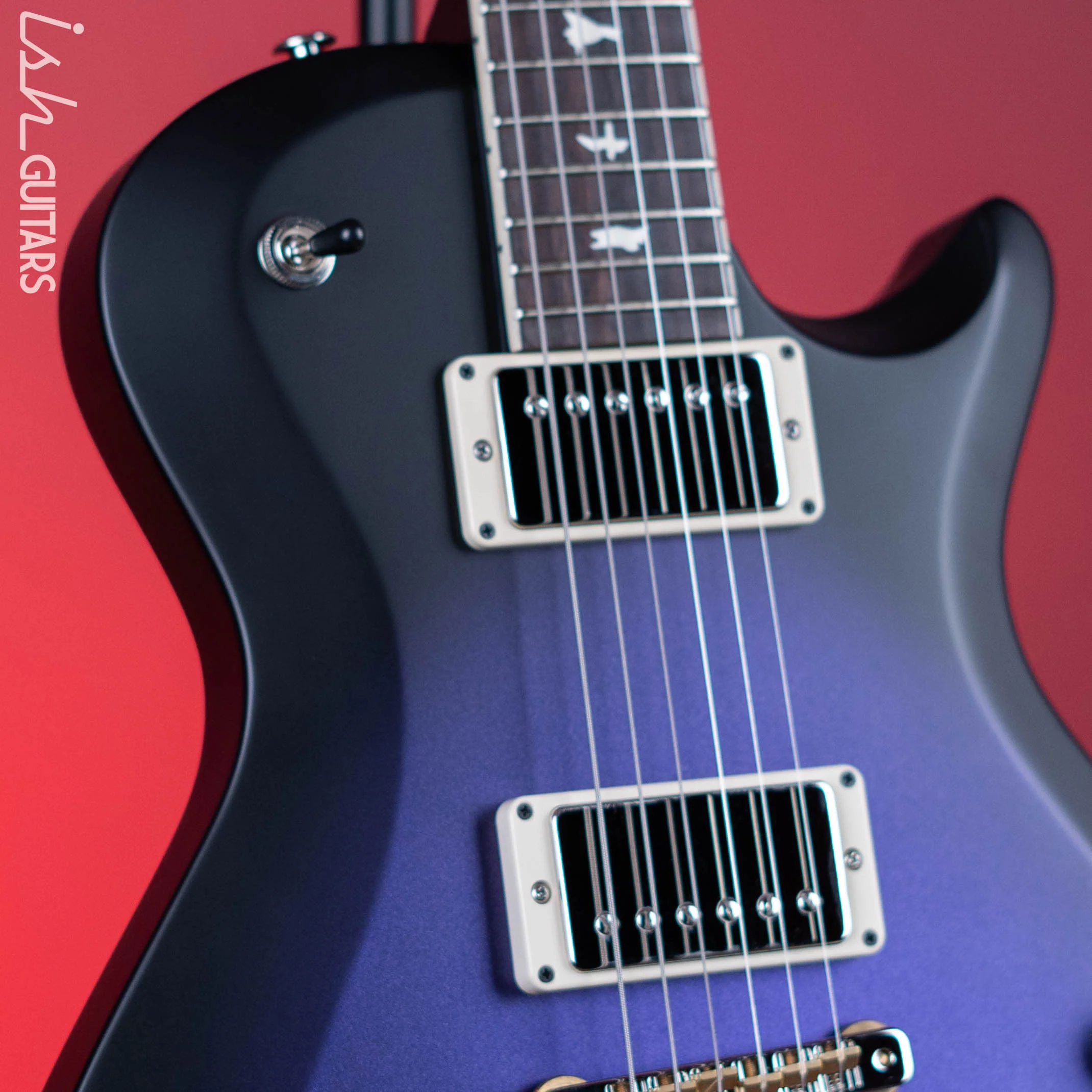 PRS S2 McCarty Singlecut 594 Metallic Purple w/ Black Burst Satin Demo - Image 3