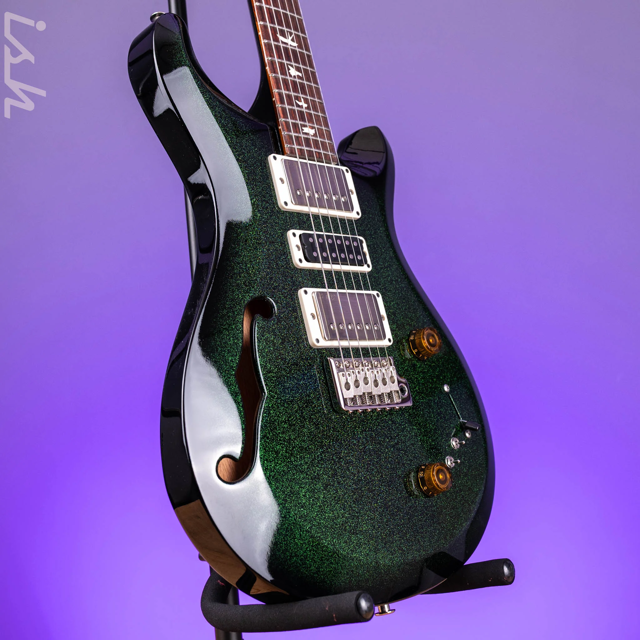 PRS S2 Special Semi-Hollow Green Sparkle Smokeburst Custom Color - Image 6