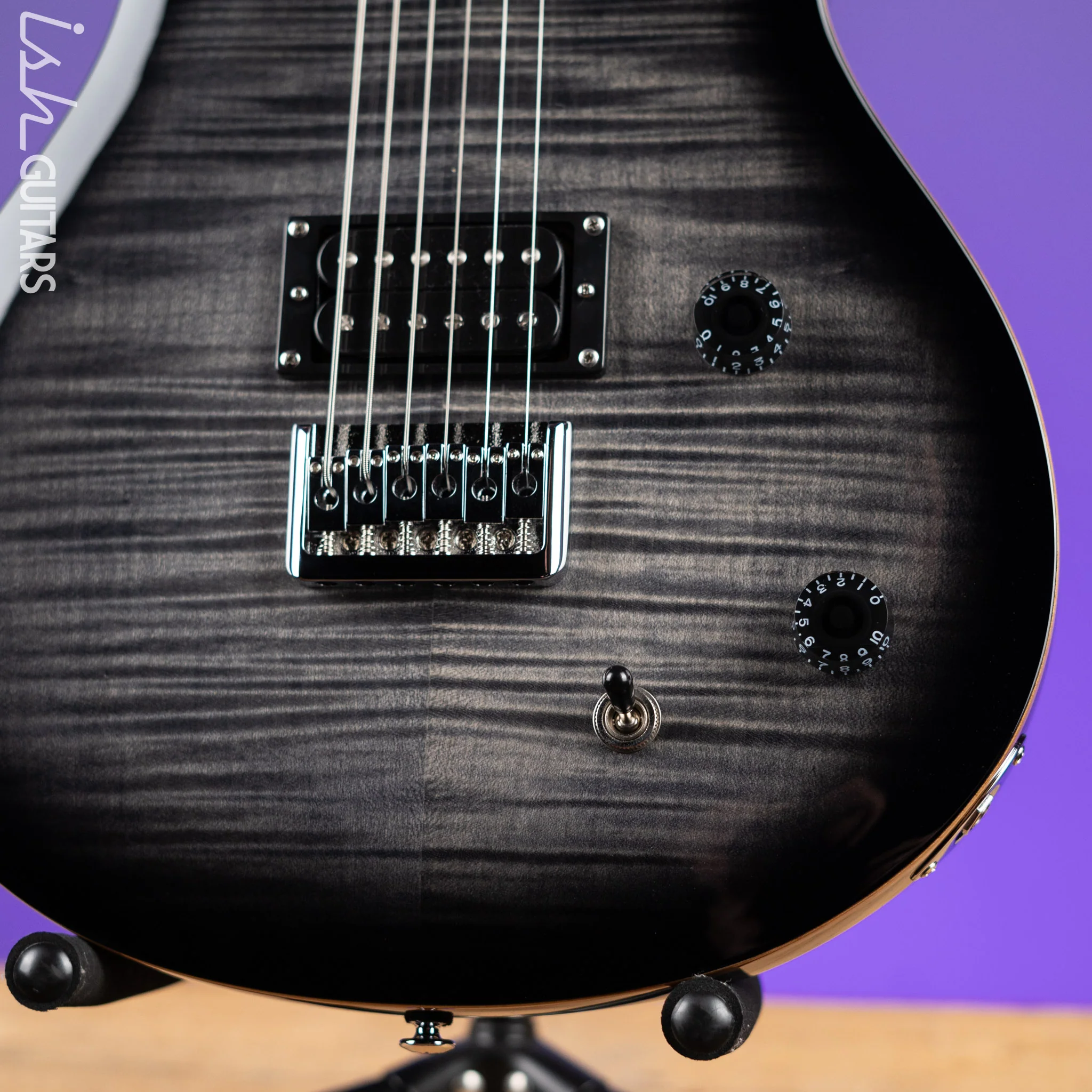 PRS SE 277 Baritone Electric Guitar Charcoal Burst - Image 4