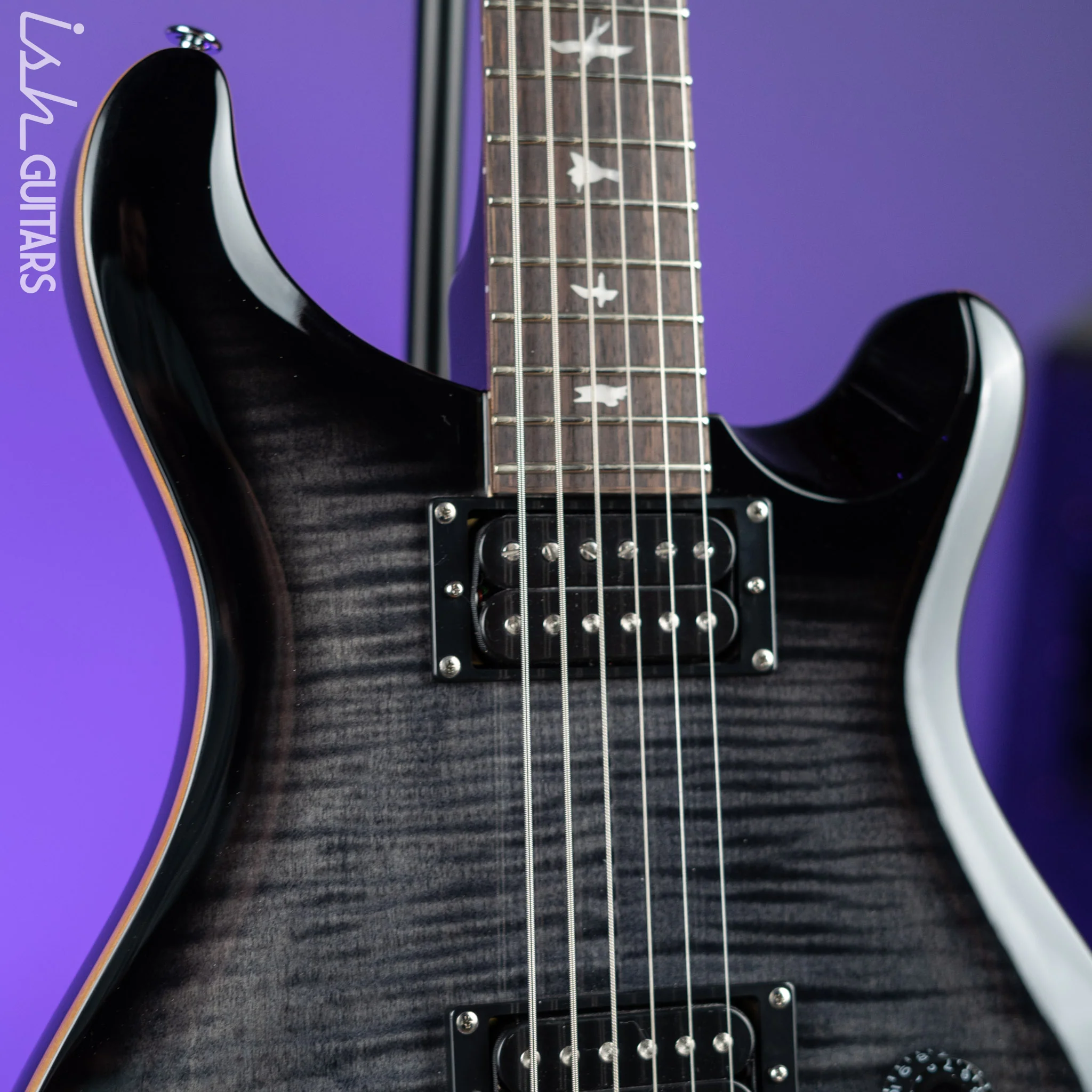 PRS SE 277 Baritone Electric Guitar Charcoal Burst - Image 3