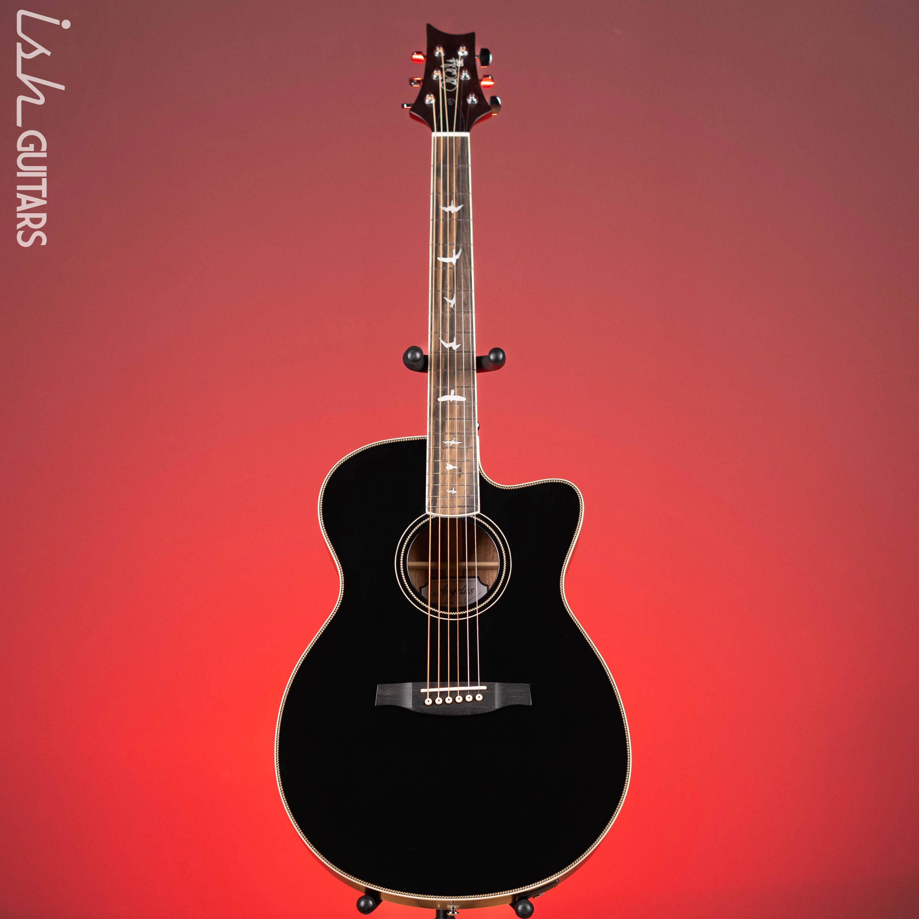 PRS SE A20E Angelus Gloss Black Top Acoustic Guitar - Image 2