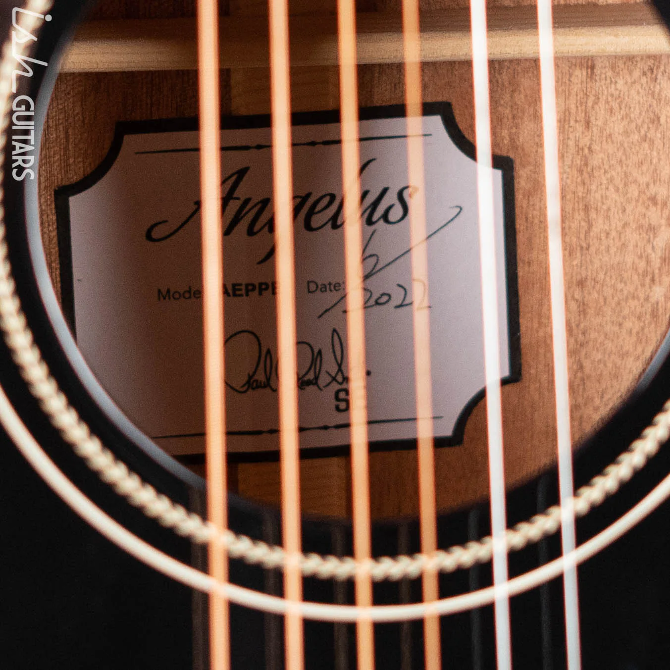PRS SE A20E Angelus Gloss Black Top Acoustic Guitar - Image 5