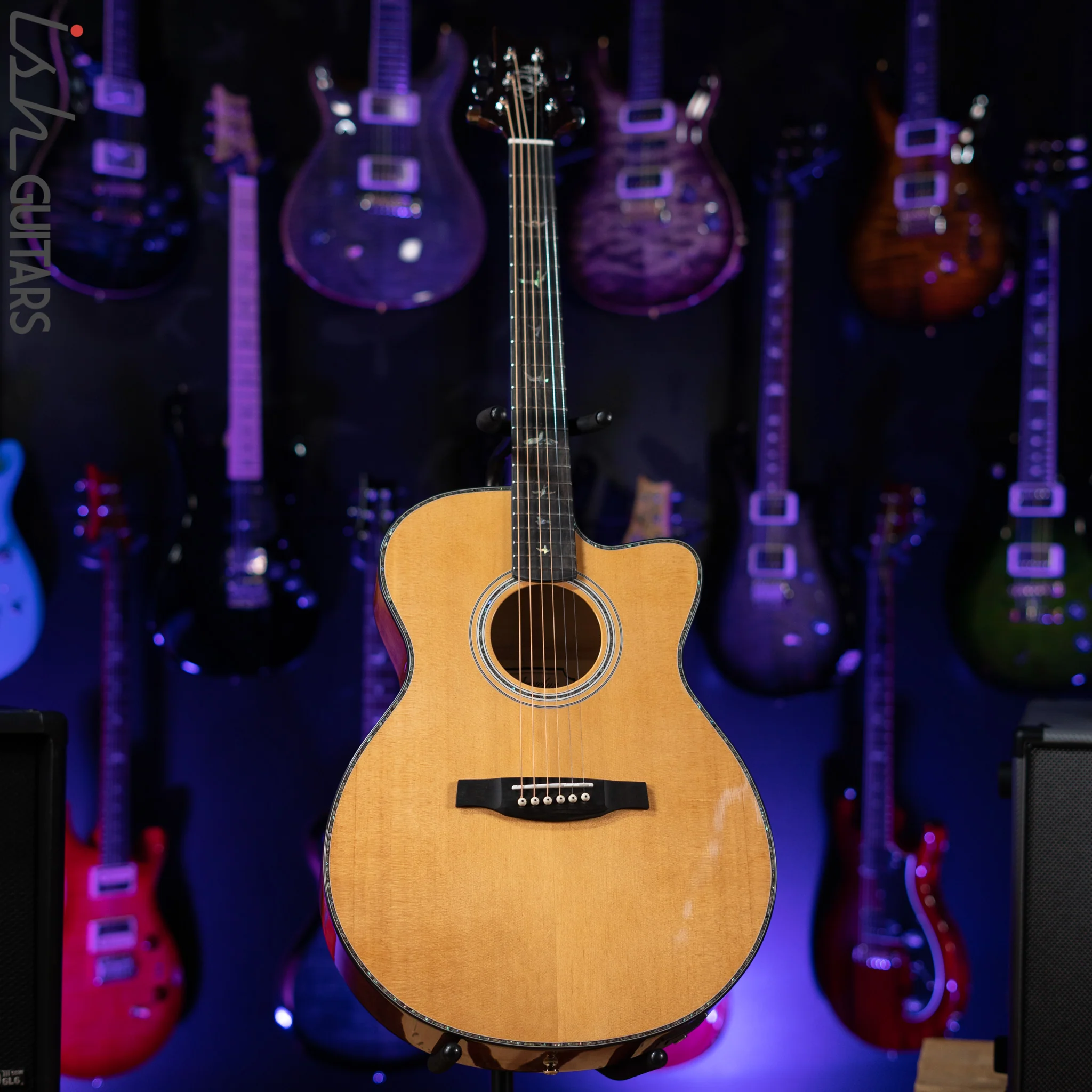 PRS SE A50E Angelus Acoustic-Electric Guitar Black Gold - Image 3