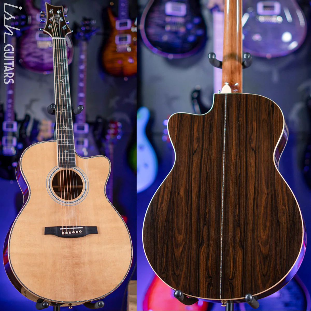 PRS SE A60E Angelus Acoustic Electric Guitar Ziricote Demo