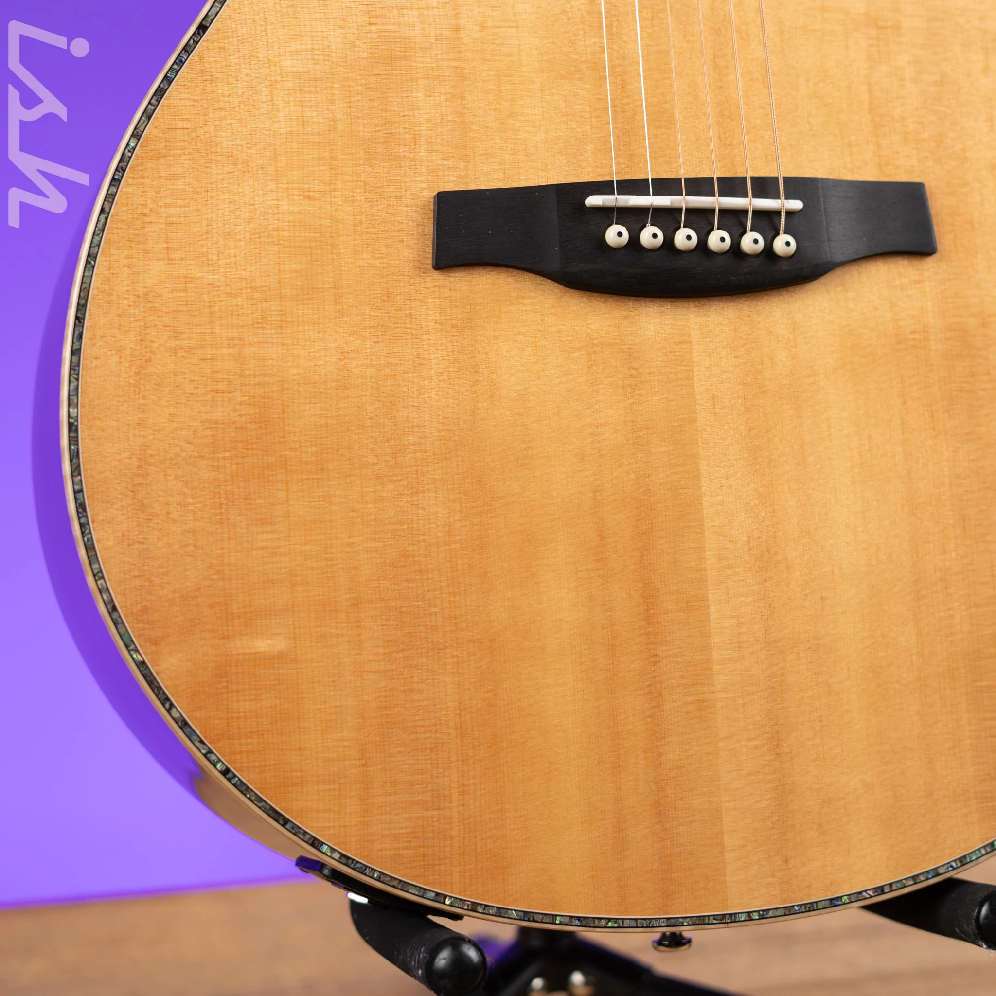 PRS SE AL60E Left Handed Acoustic-Electric Guitar Natural Demo - Image 4