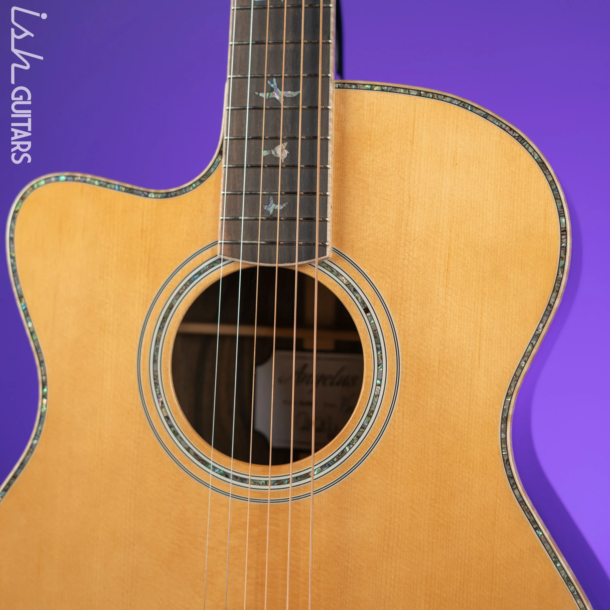 PRS SE AL60E Left Handed Acoustic-Electric Guitar Natural - Image 3