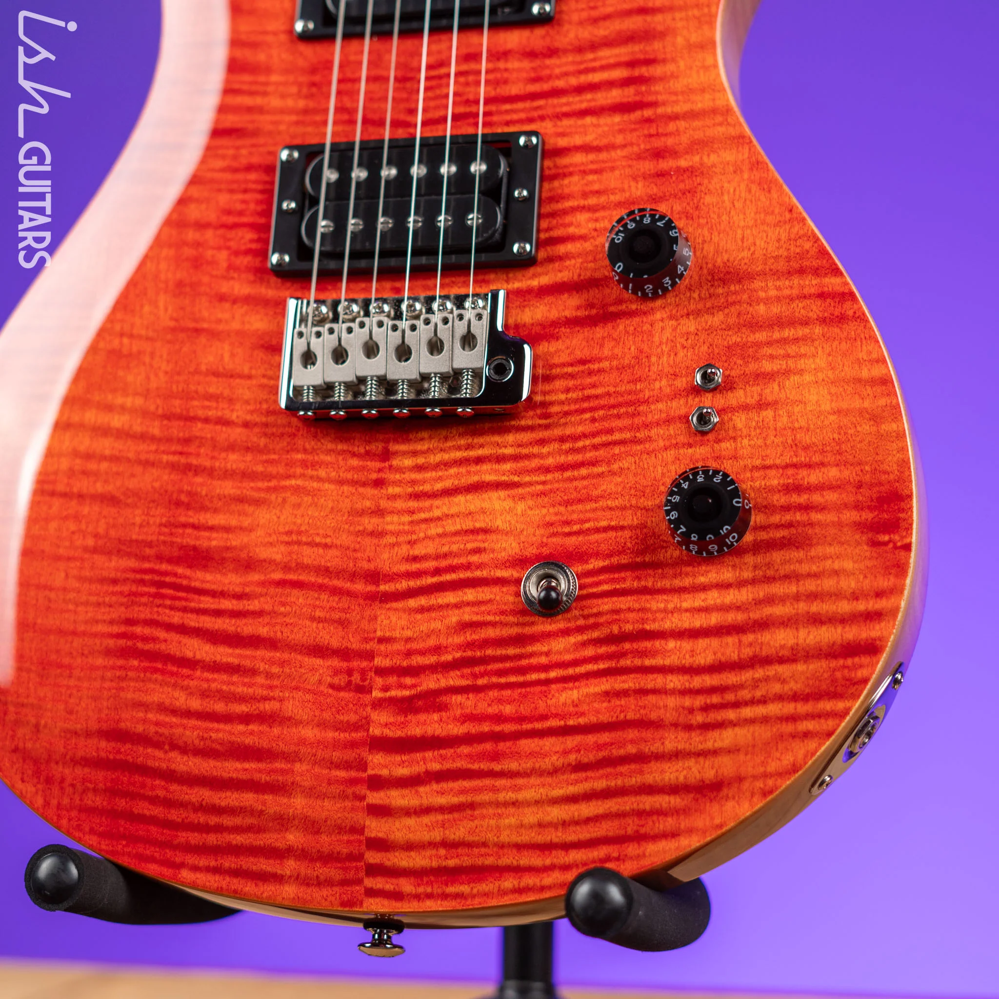 PRS SE Custom 24-08 Electric Guitar Blood Orange - Image 4