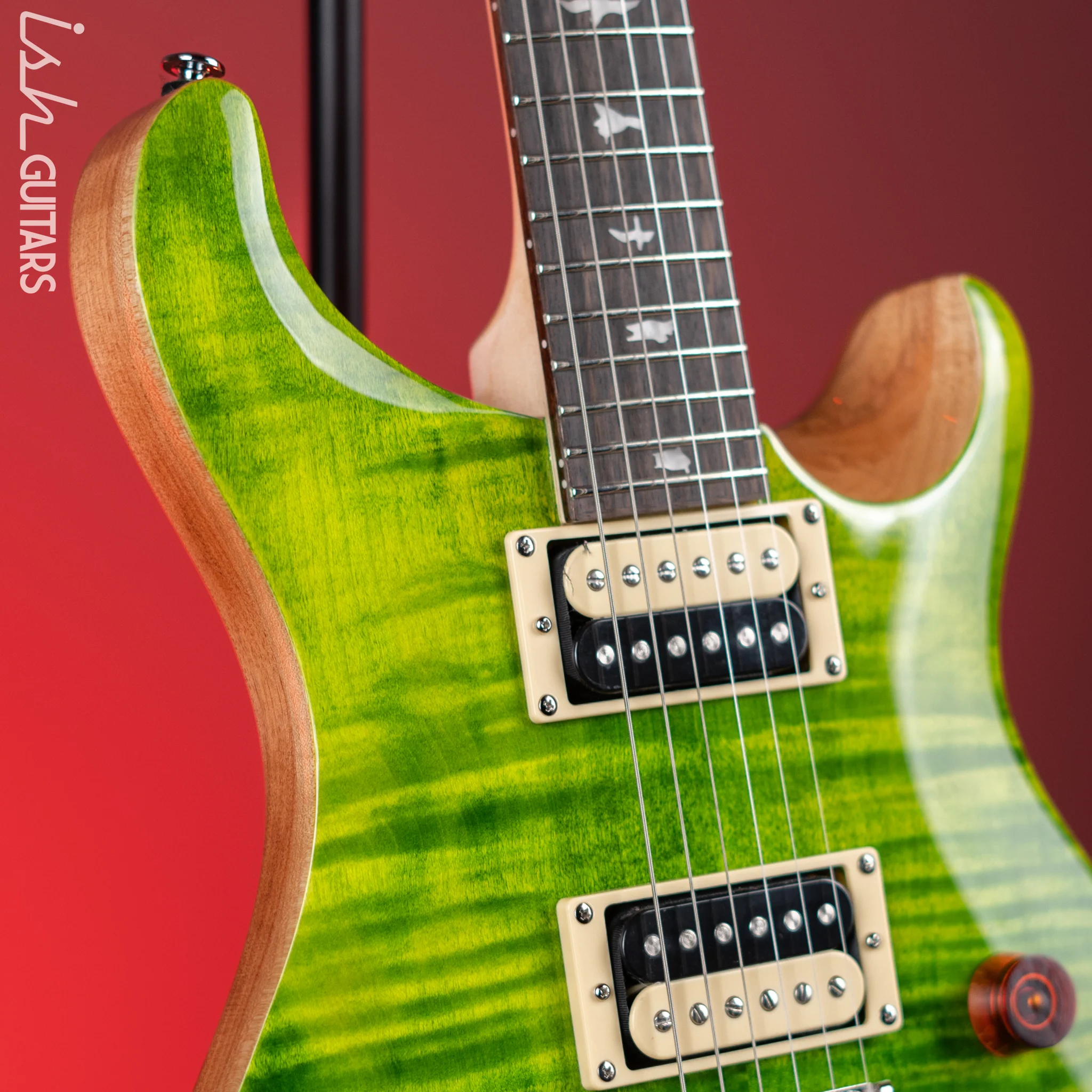 PRS SE Custom 24-08 Electric Guitar Eriza Verde - Image 3
