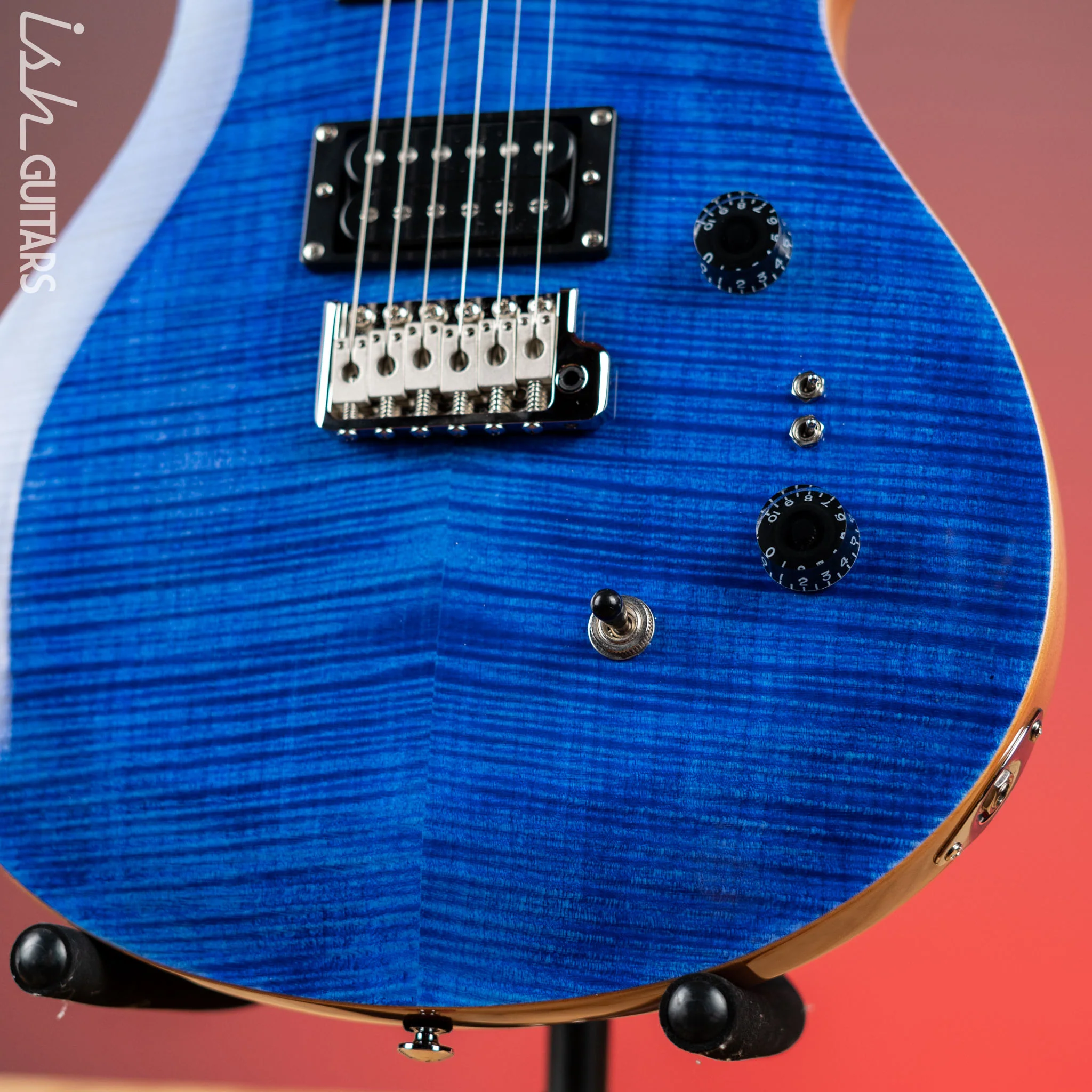 PRS SE Custom 24-08 Electric Guitar Faded Blue - Image 4