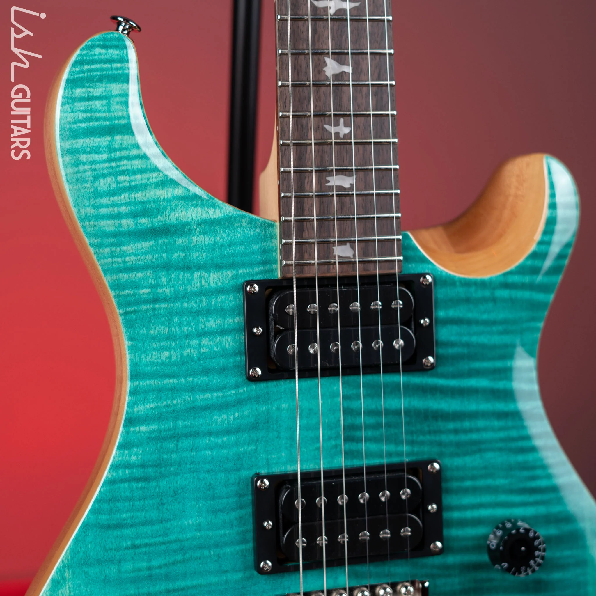 PRS SE Custom 24-08 Electric Guitar Turquoise - Image 3