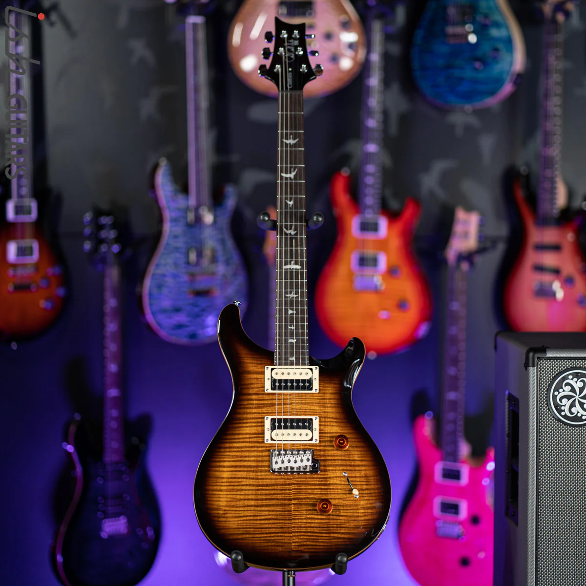 PRS SE Custom 24 Black Gold Sunburst - Image 2