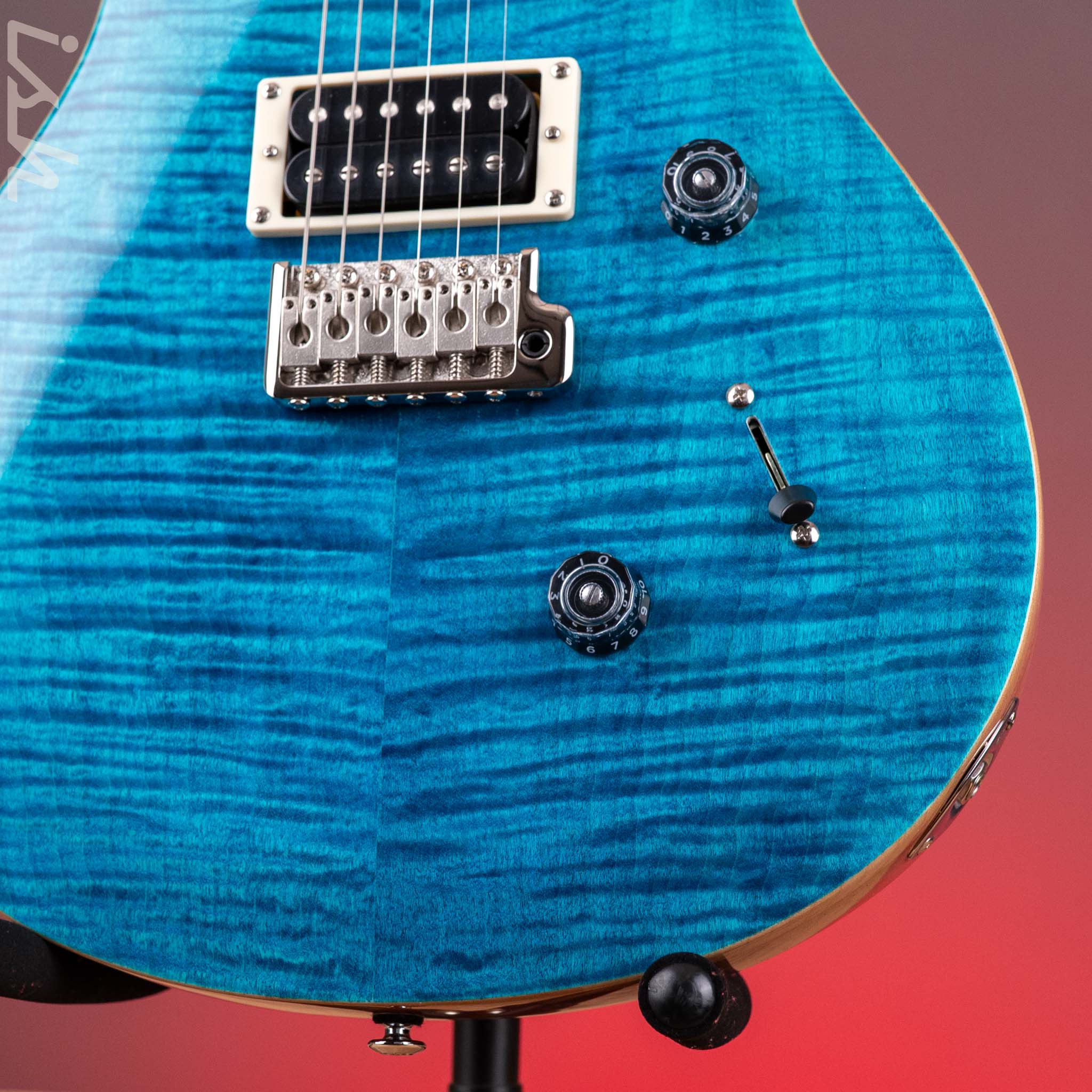 PRS SE Custom 24 Blue Matteo Natural Back - Image 5