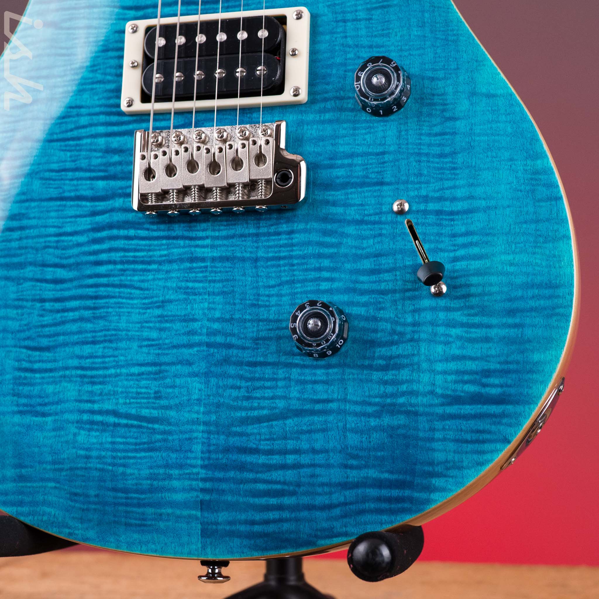 PRS SE Custom 24 Blue Matteo Natural Back - Image 5