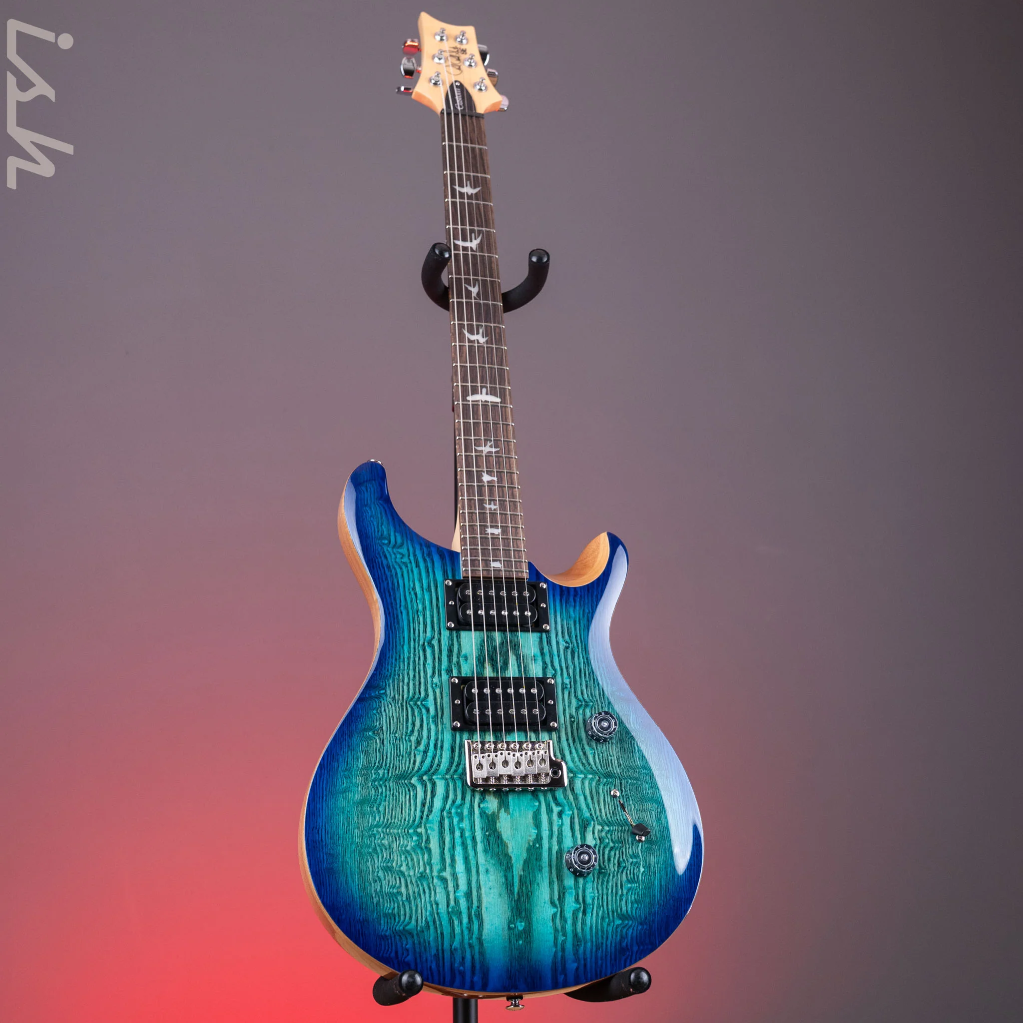 PRS SE Custom 24 Burled Ash Limited Edition Lake Blue - Image 2