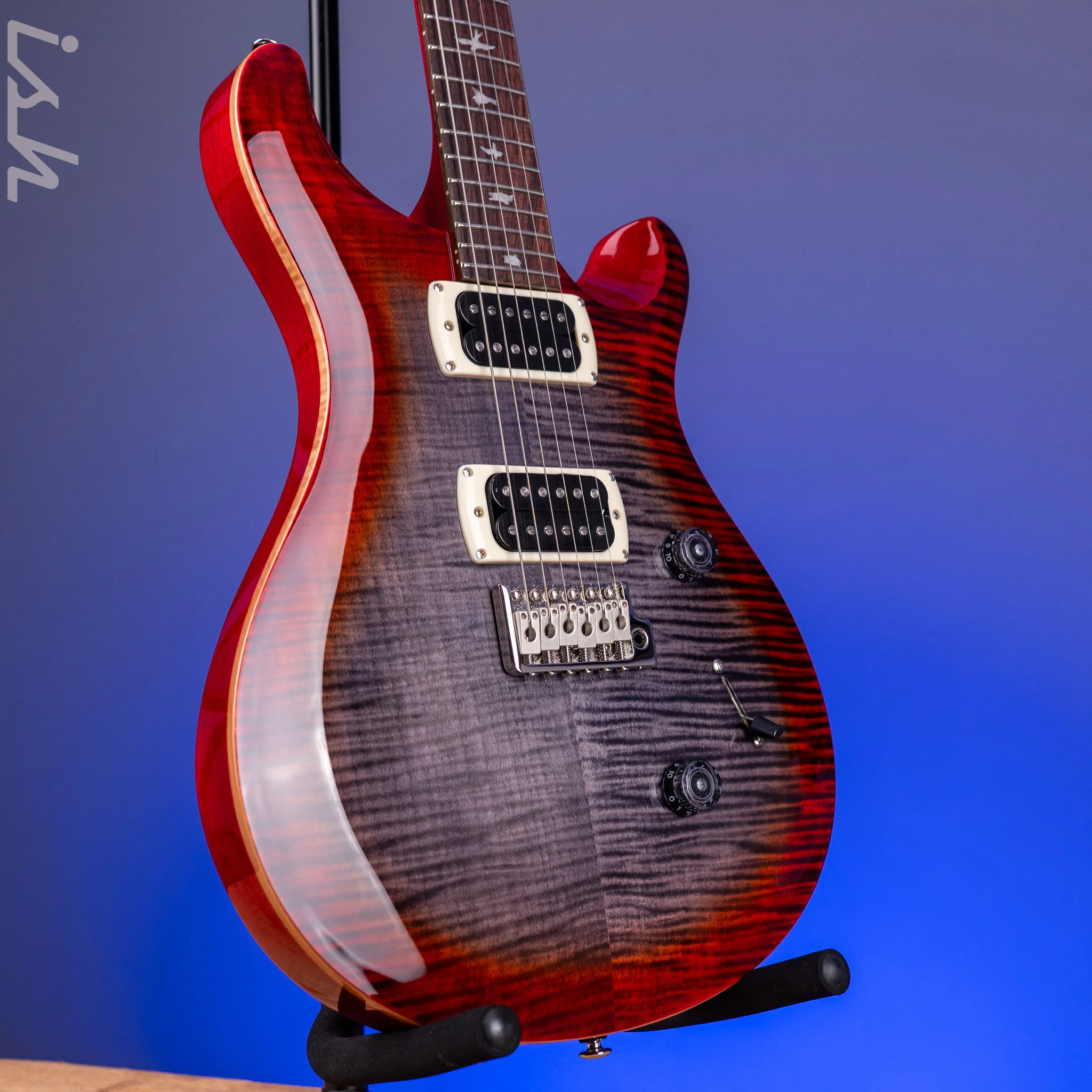 PRS SE Custom 24 Charcoal Cherry Burst - Image 3
