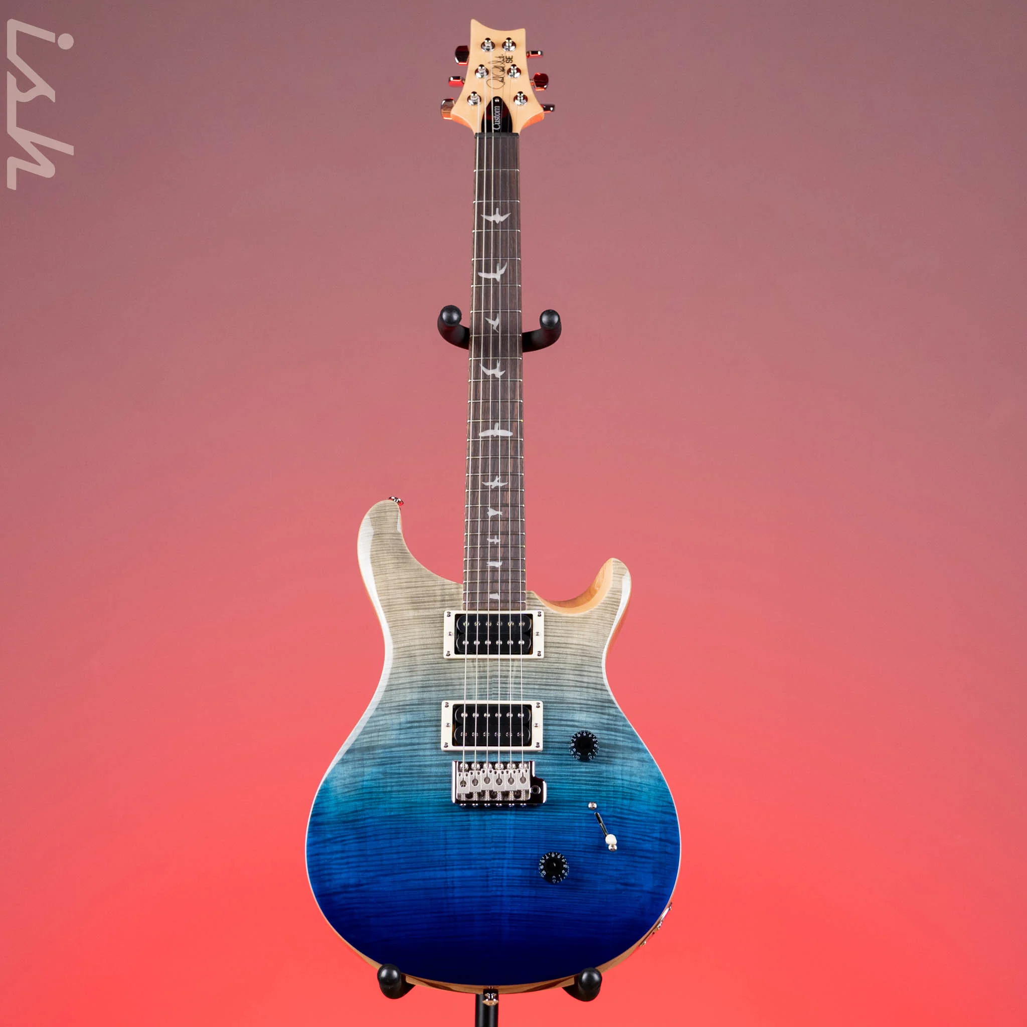 PRS SE Custom 24 Electric Guitar Blue Fade Demo - Image 2