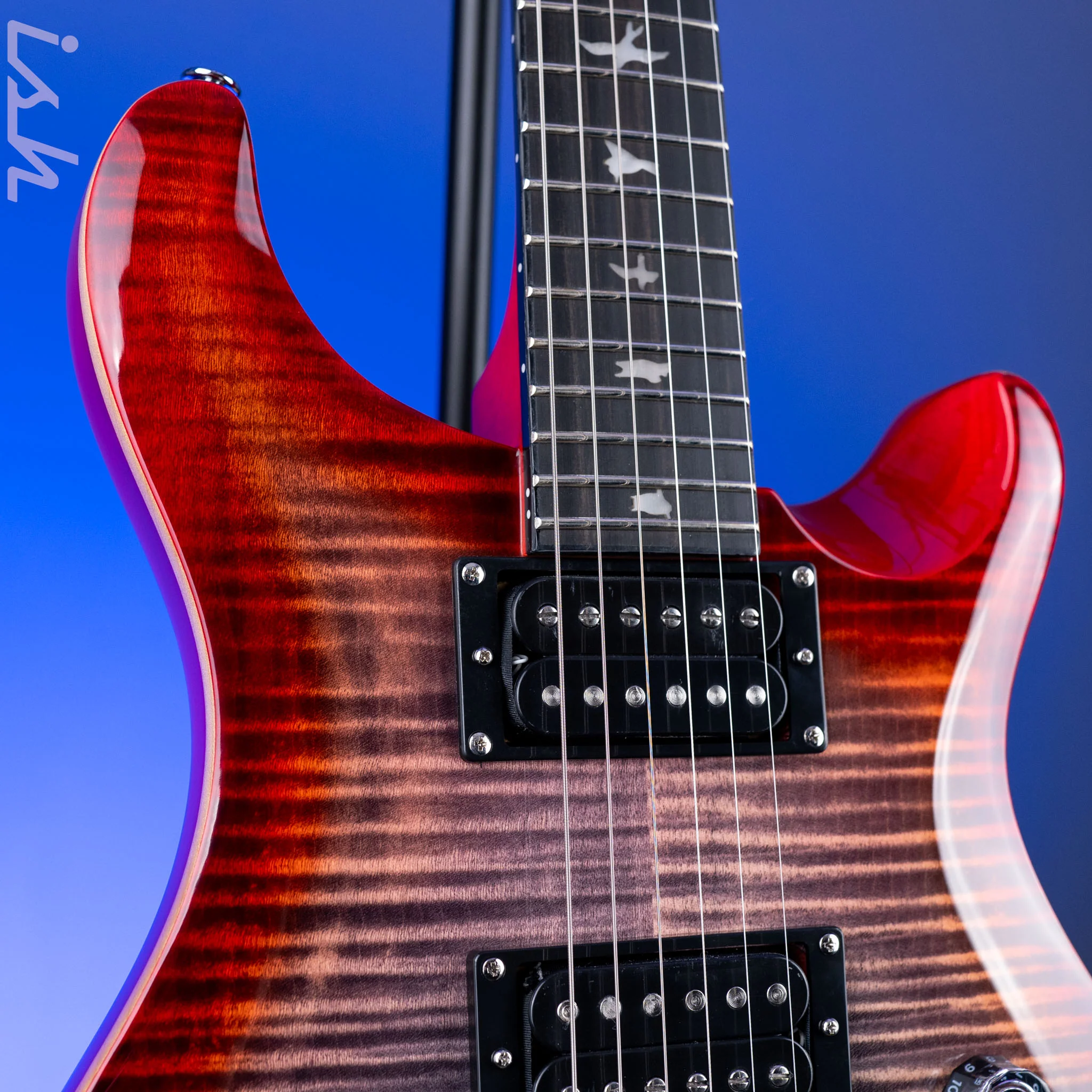 PRS SE Custom 24 Floyd Electric Guitar Charcoal Cherry Burst *2025 Release!* - Image 3