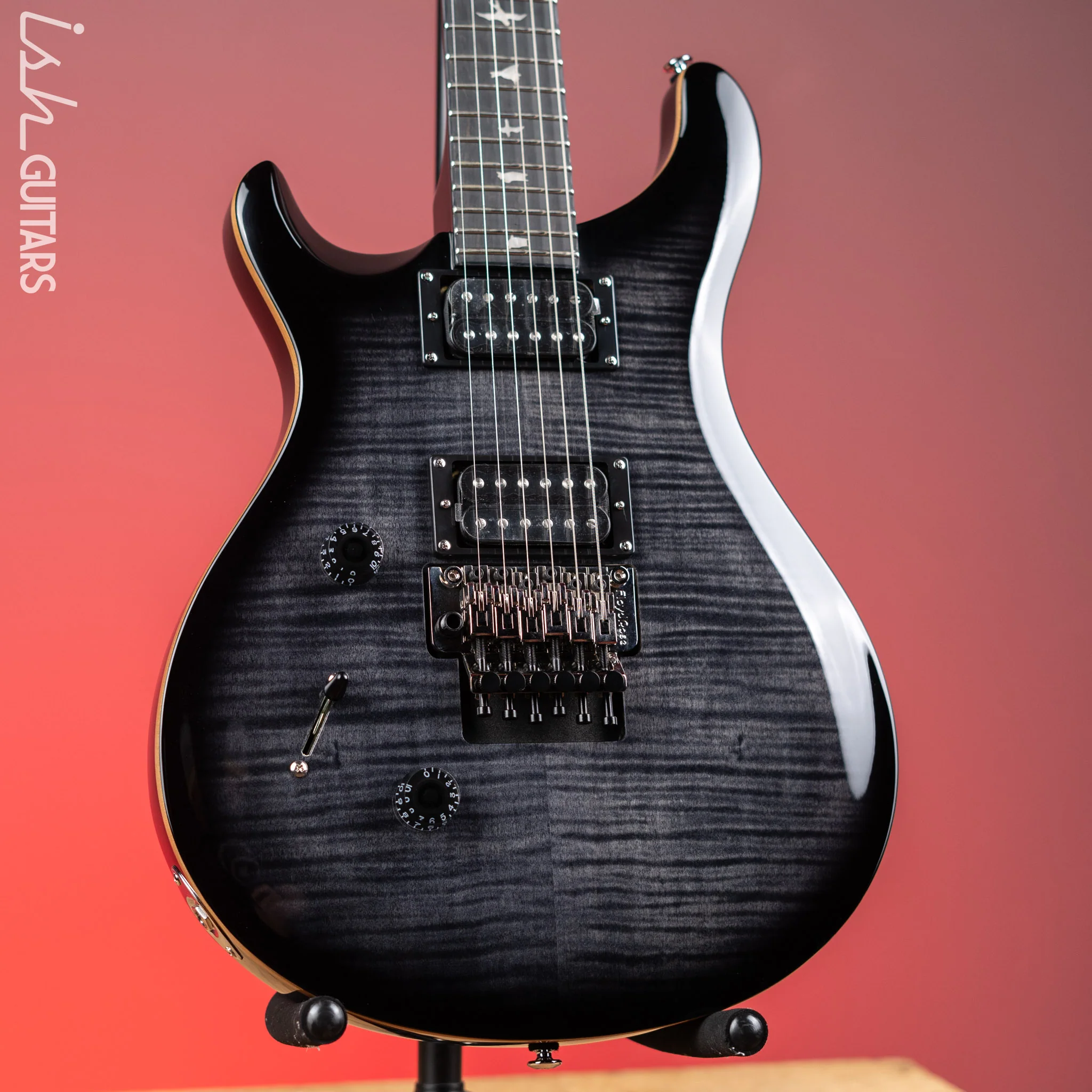 PRS SE Custom 24 “Floyd” Left-Handed Charcoal Burst