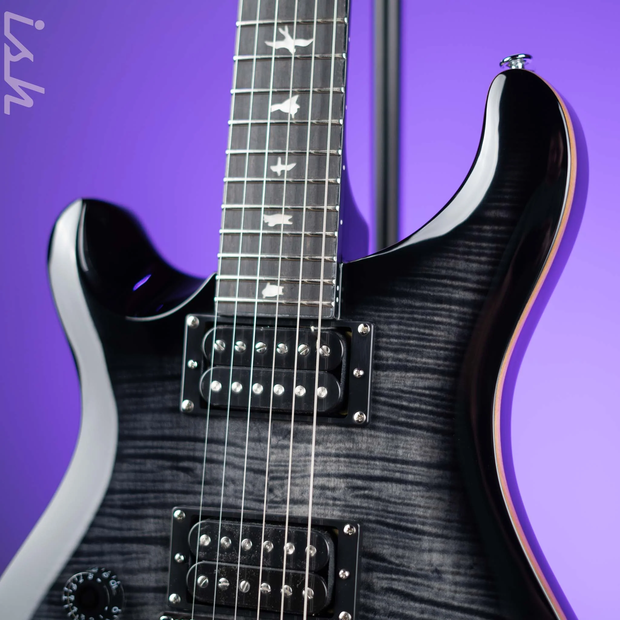 PRS SE Custom 24 “Floyd” Left-Handed Charcoal Burst - Image 3