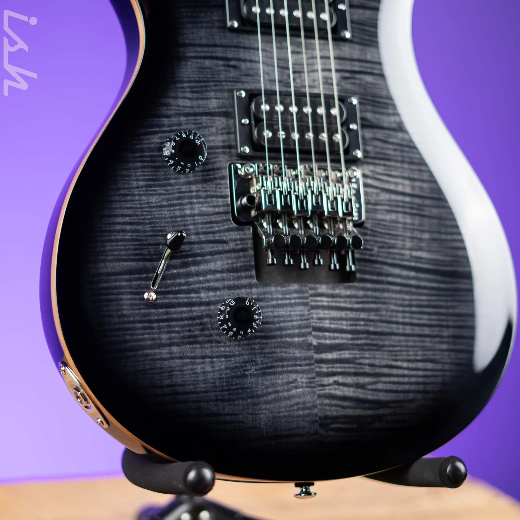 PRS SE Custom 24 “Floyd” Left-Handed Charcoal Burst - Image 4