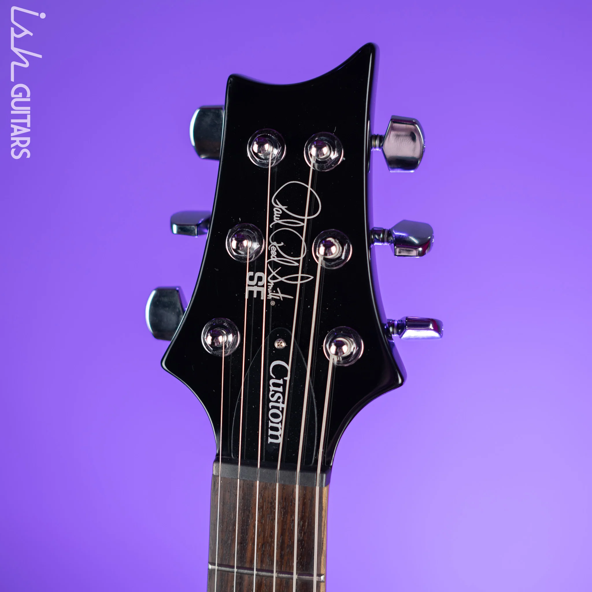 PRS SE Custom 24 Lefty Electric Guitar Black Gold Burst - Image 5