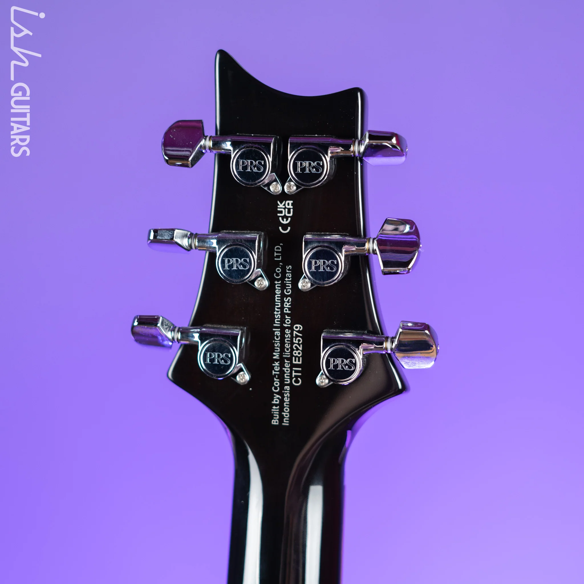 PRS SE Custom 24 Lefty Electric Guitar Black Gold Burst - Image 10