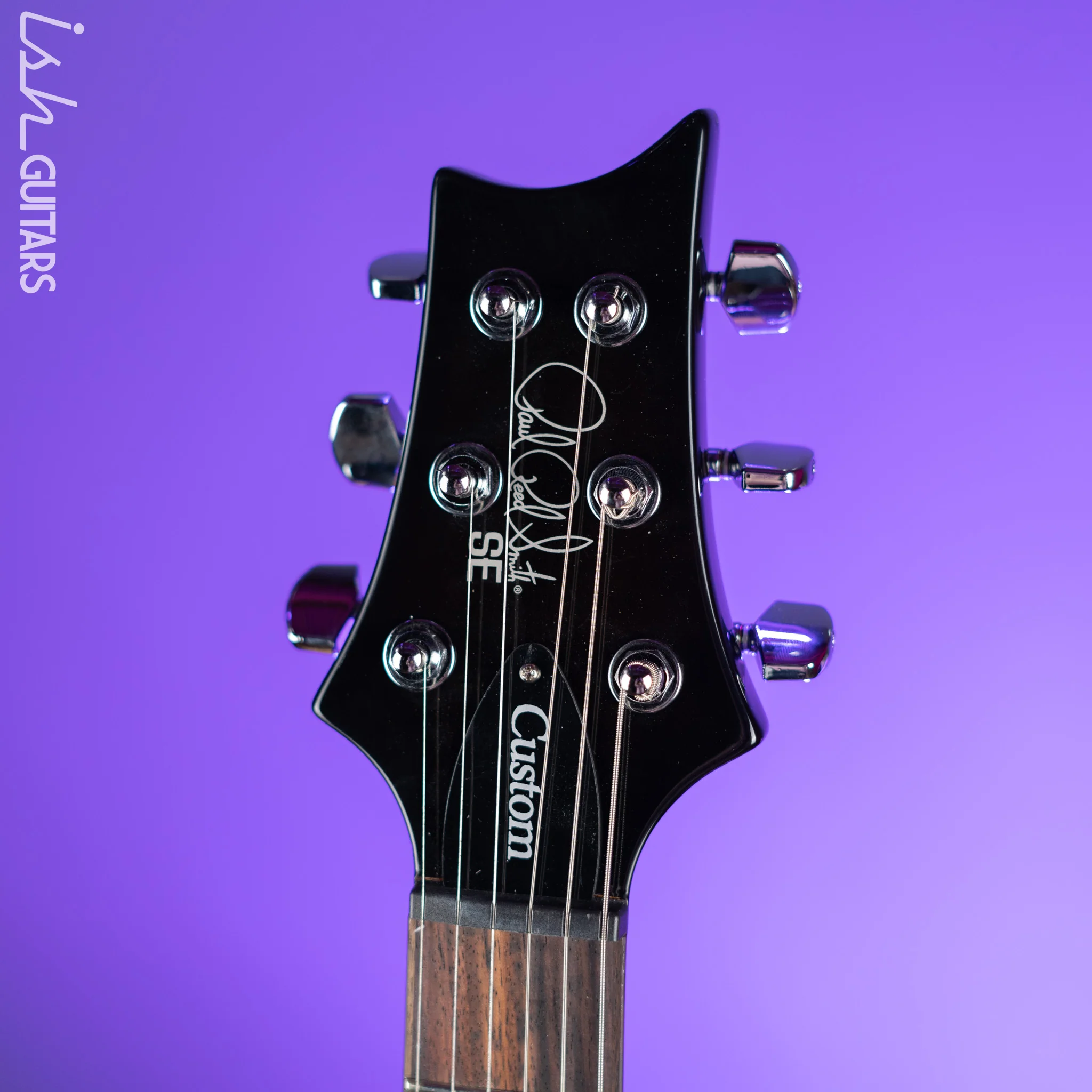 PRS SE Custom 24 Lefty Electric Guitar Black Gold Burst - Image 5