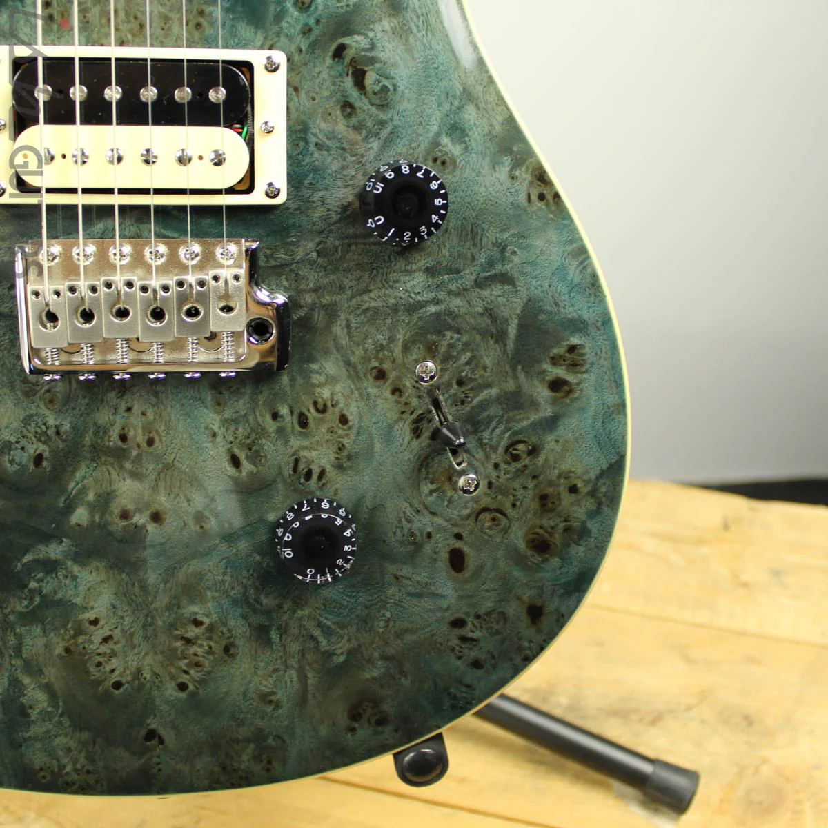 2020 PRS SE Custom 24 Poplar Burl Whale Blue - Image 3
