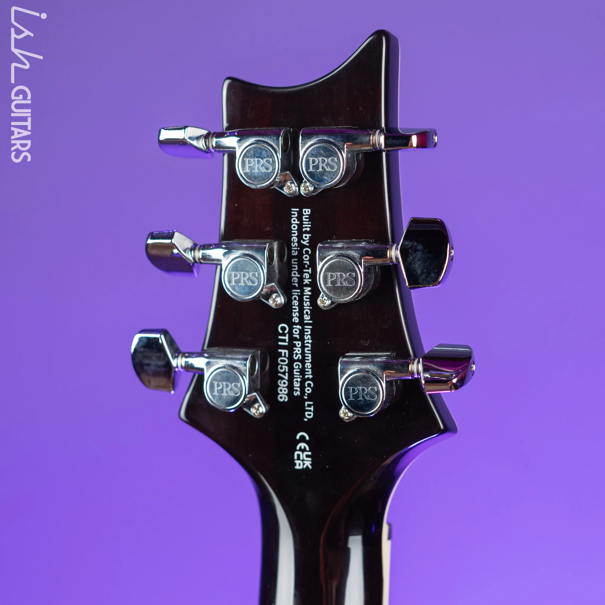 PRS SE Custom 24 Quilt Black Gold Sunburst Electric Guitar - Image 10