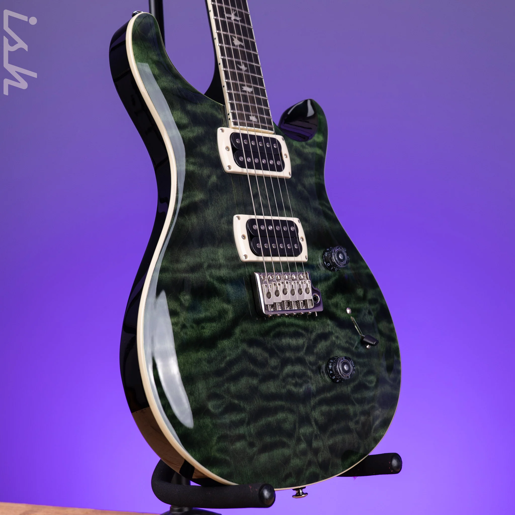 PRS SE Custom 24 Quilt Teal Black *New Color* - Image 3