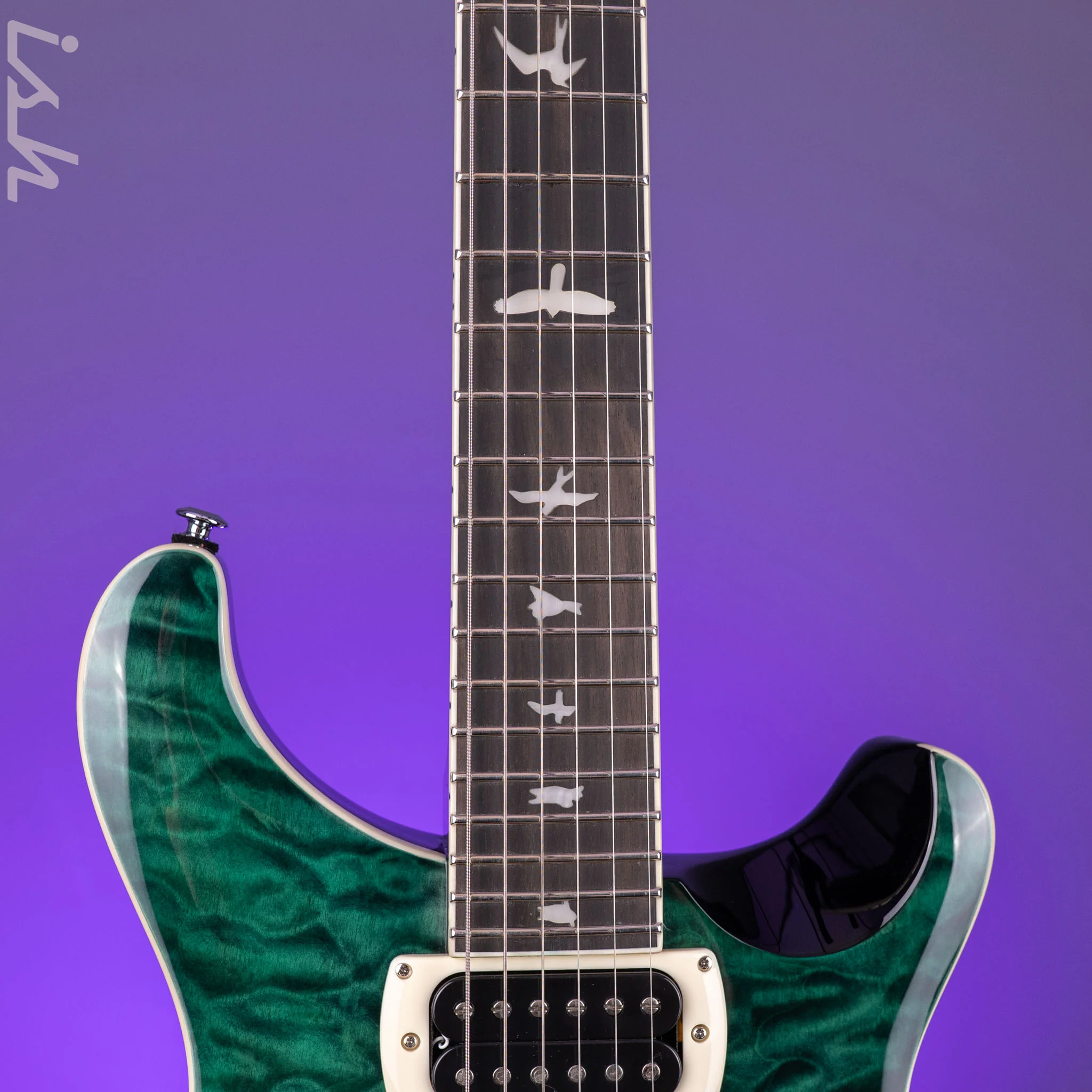 PRS SE Custom 24 Quilt Teal Black *New Color* - Image 6