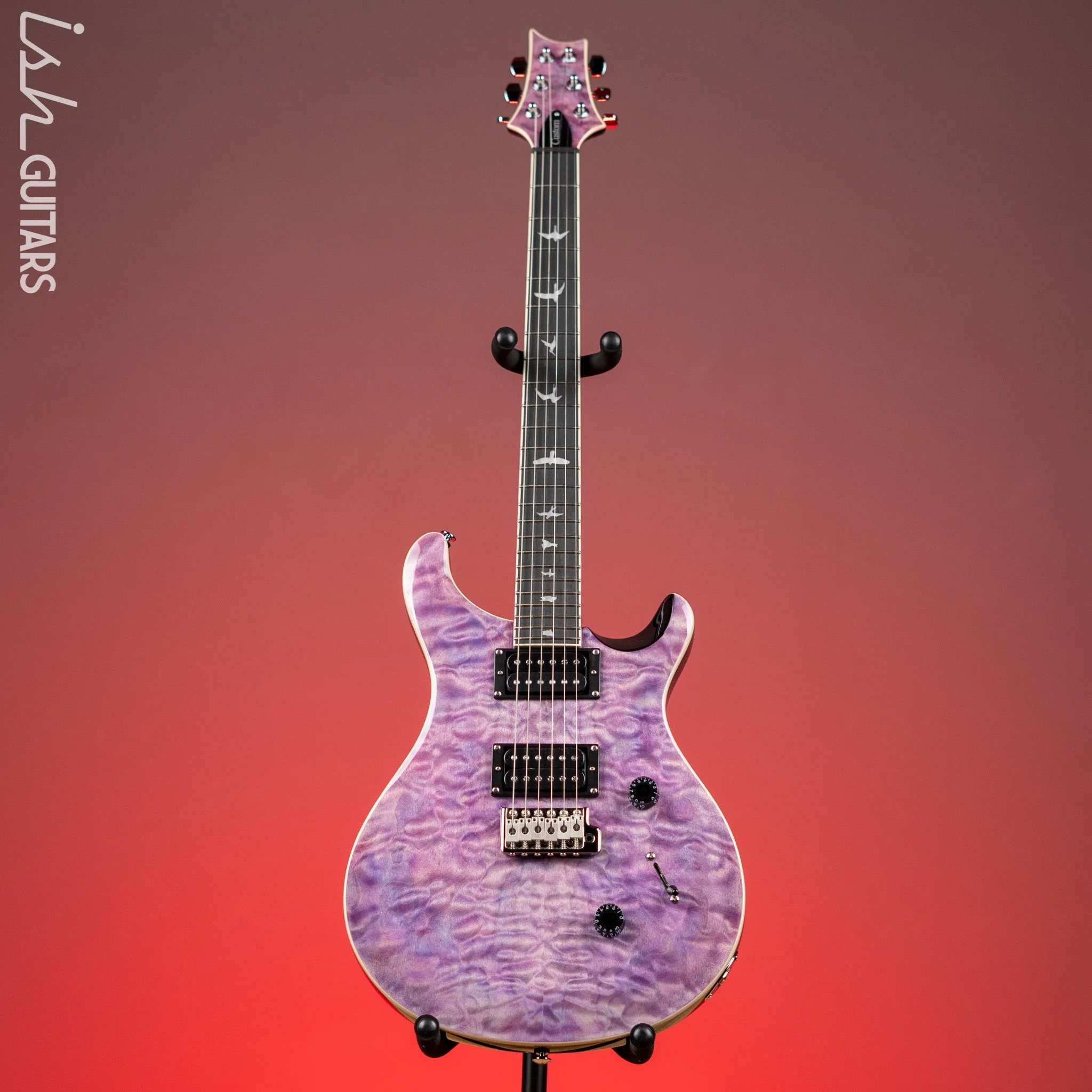 PRS SE Custom 24 Quilt Violet Electric Guitar - Image 2