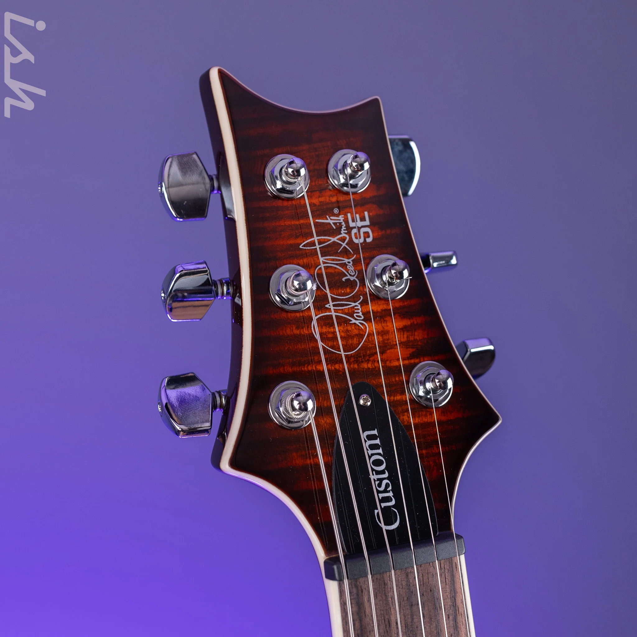 PRS SE Custom 24 Semi-Hollow Piezo Orange Tiger Smokeburst *2025 Release!* - Image 5