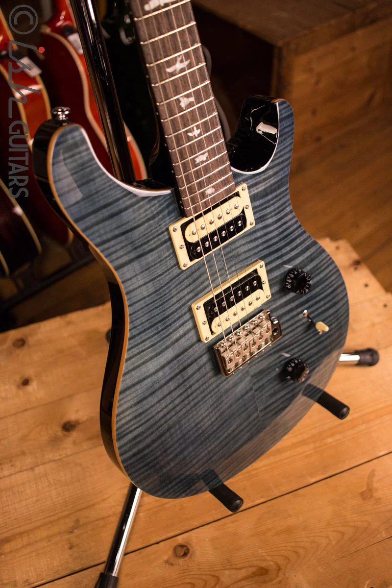 2017 PRS Paul Reed Smith SE Custom 24 Whale Blue Flamed Maple - Image 6