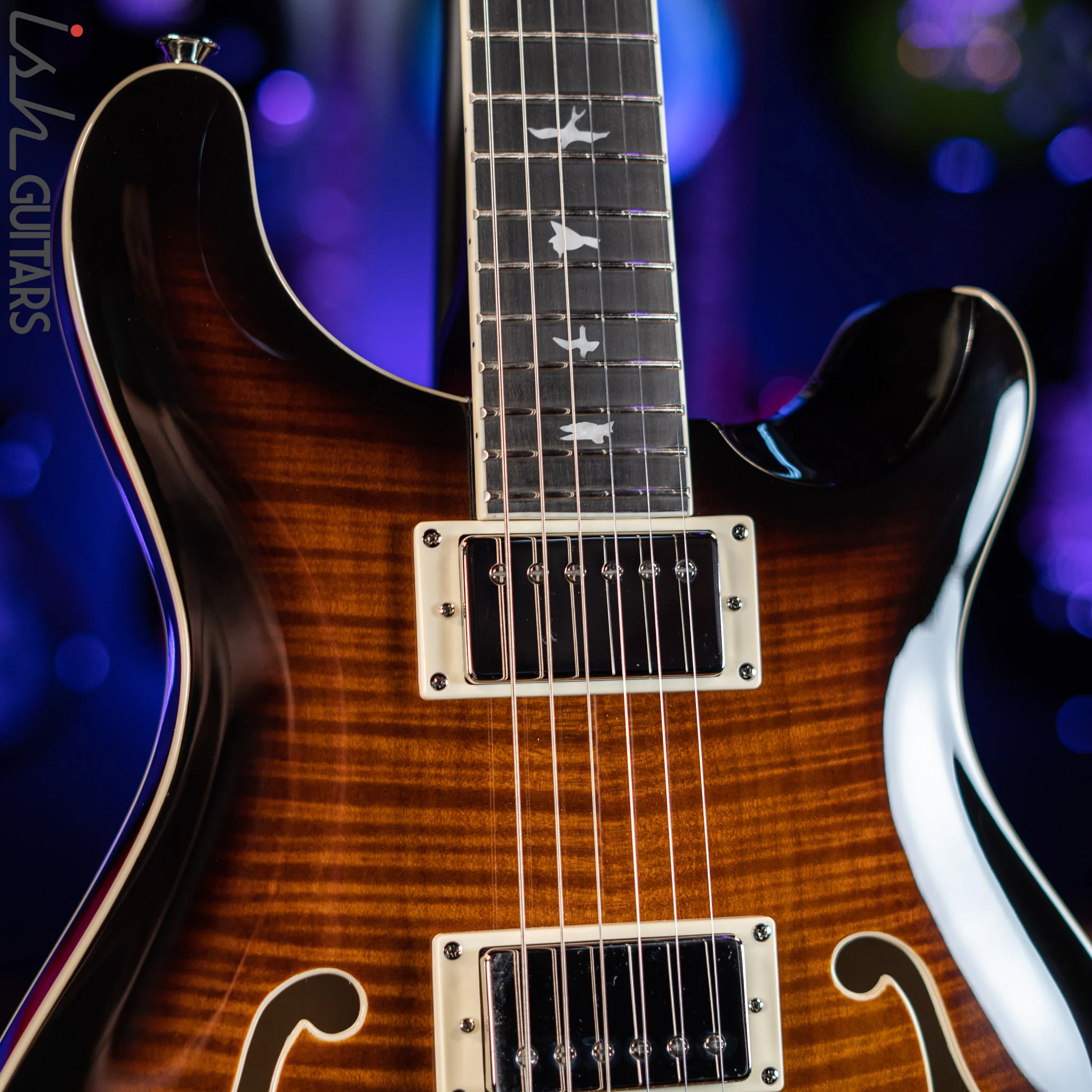 PRS SE Hollowbody II Black Gold Sunburst - Image 3