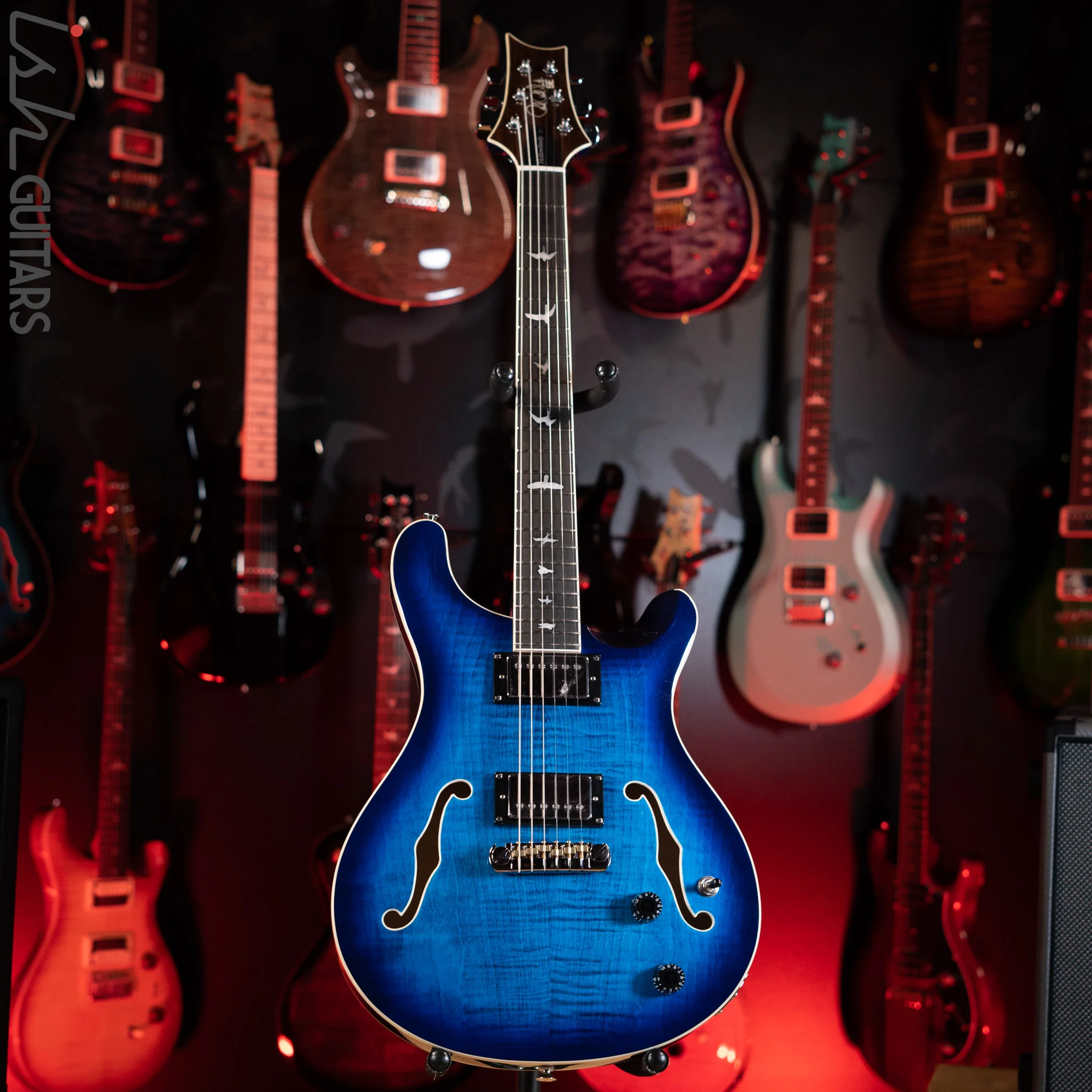 PRS SE Hollowbody II Faded Blue Burst Demo - Image 2