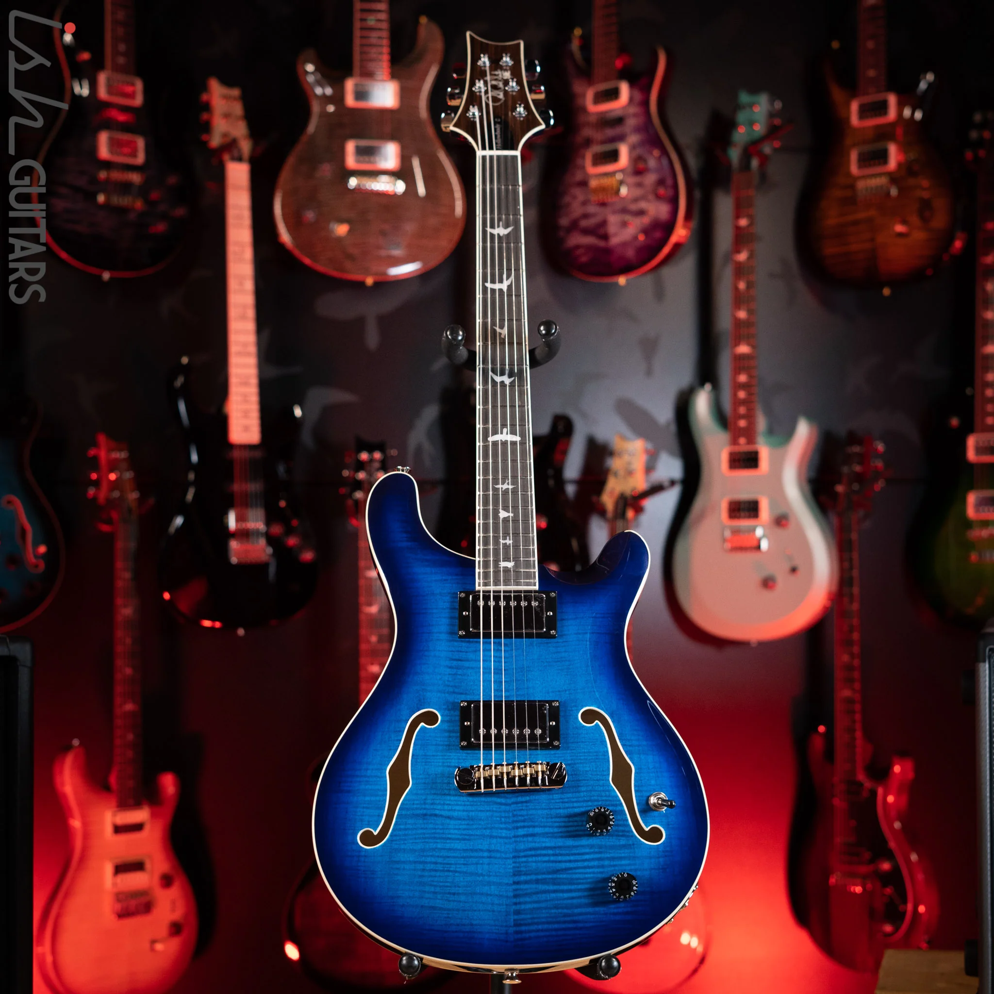 PRS SE Hollowbody II Faded Blue Burst - Image 2