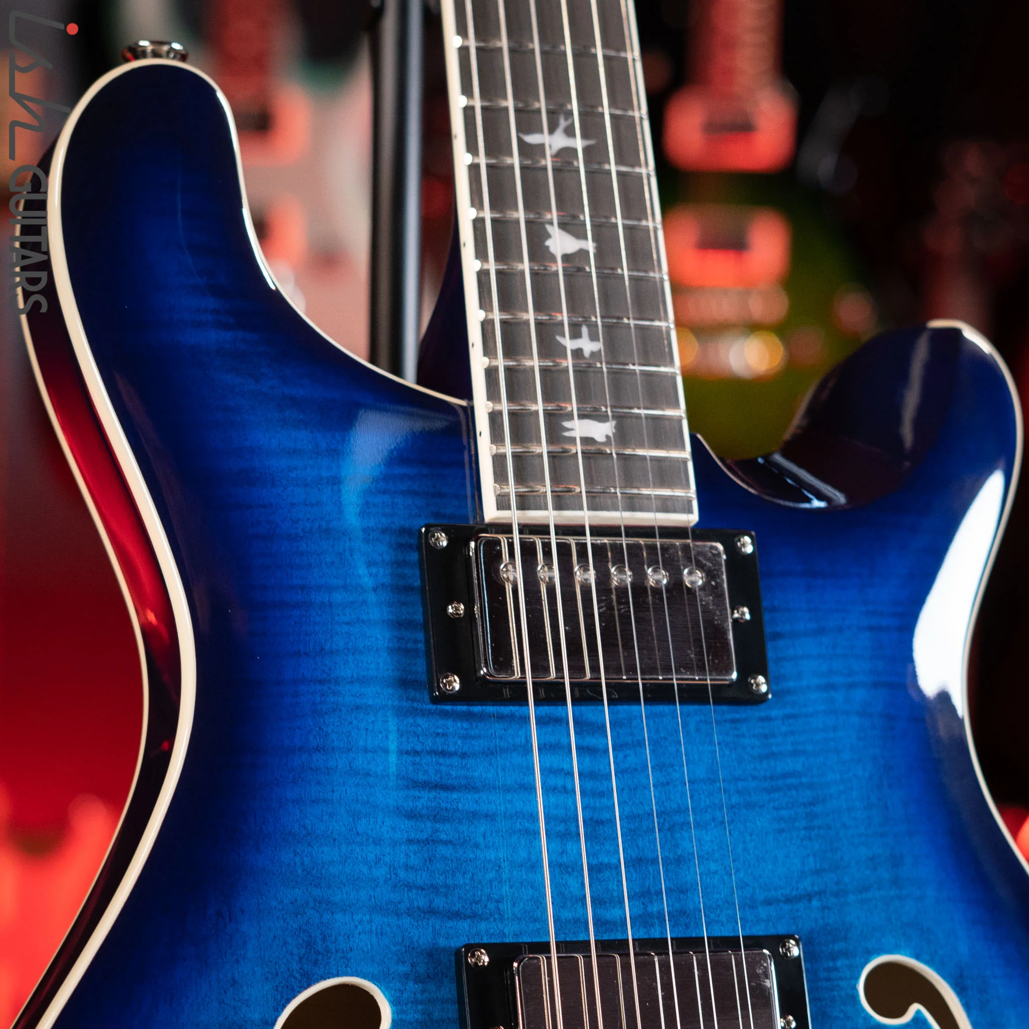 PRS SE Hollowbody II Faded Blue Burst - Image 3