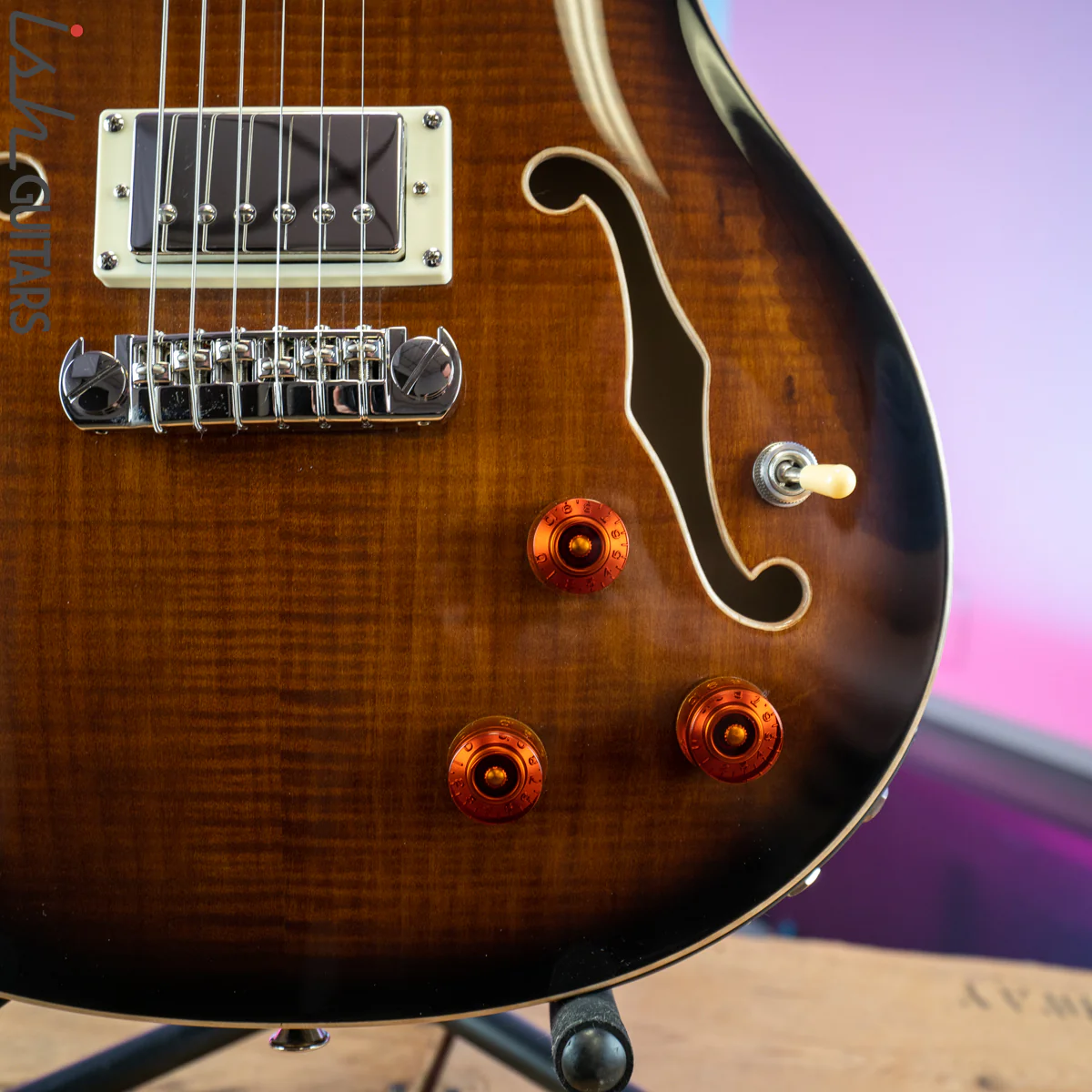 PRS SE Hollowbody II Piezo Black Gold Burst - Image 4