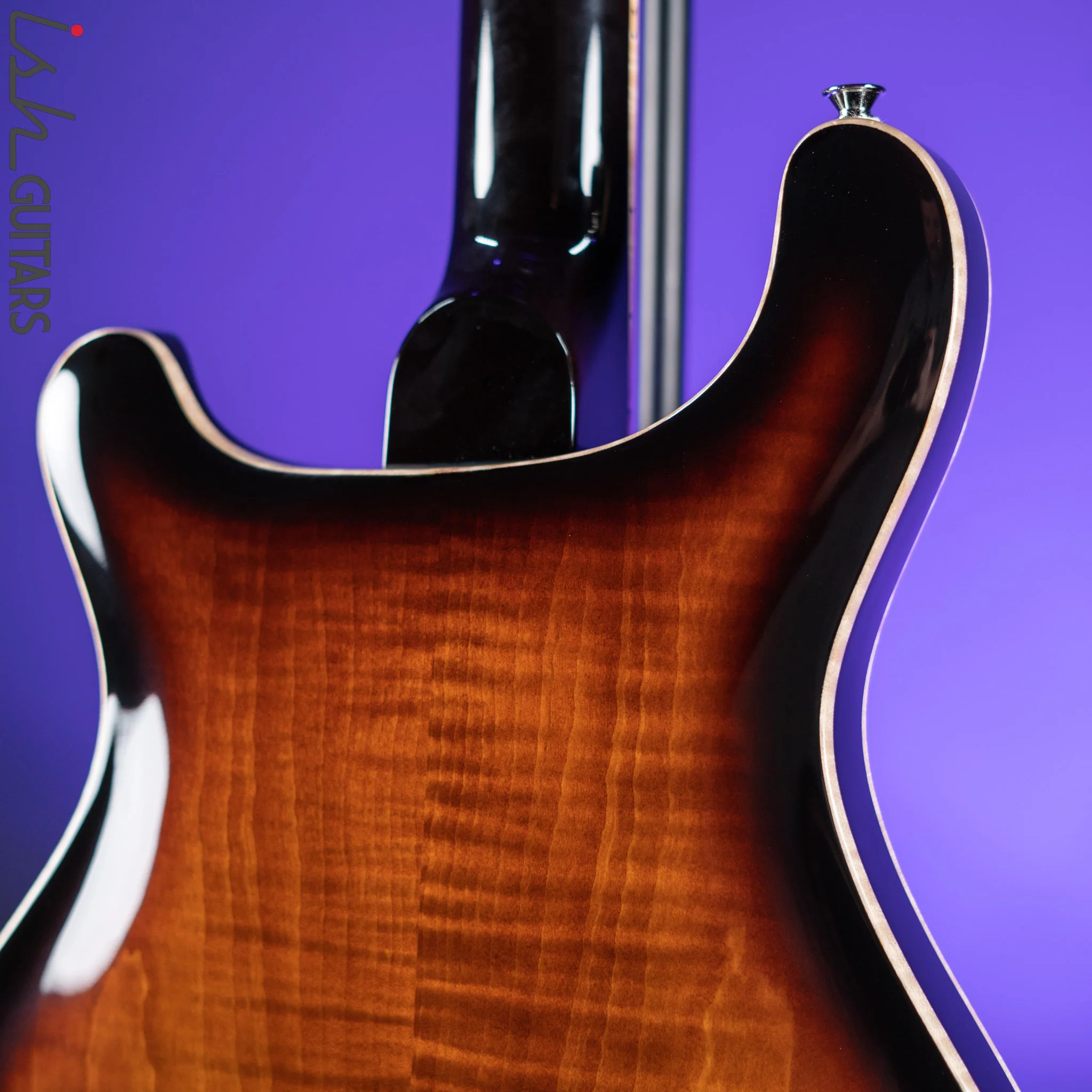 PRS SE Hollowbody II Piezo Electric Guitar Black Gold Burst - Image 9