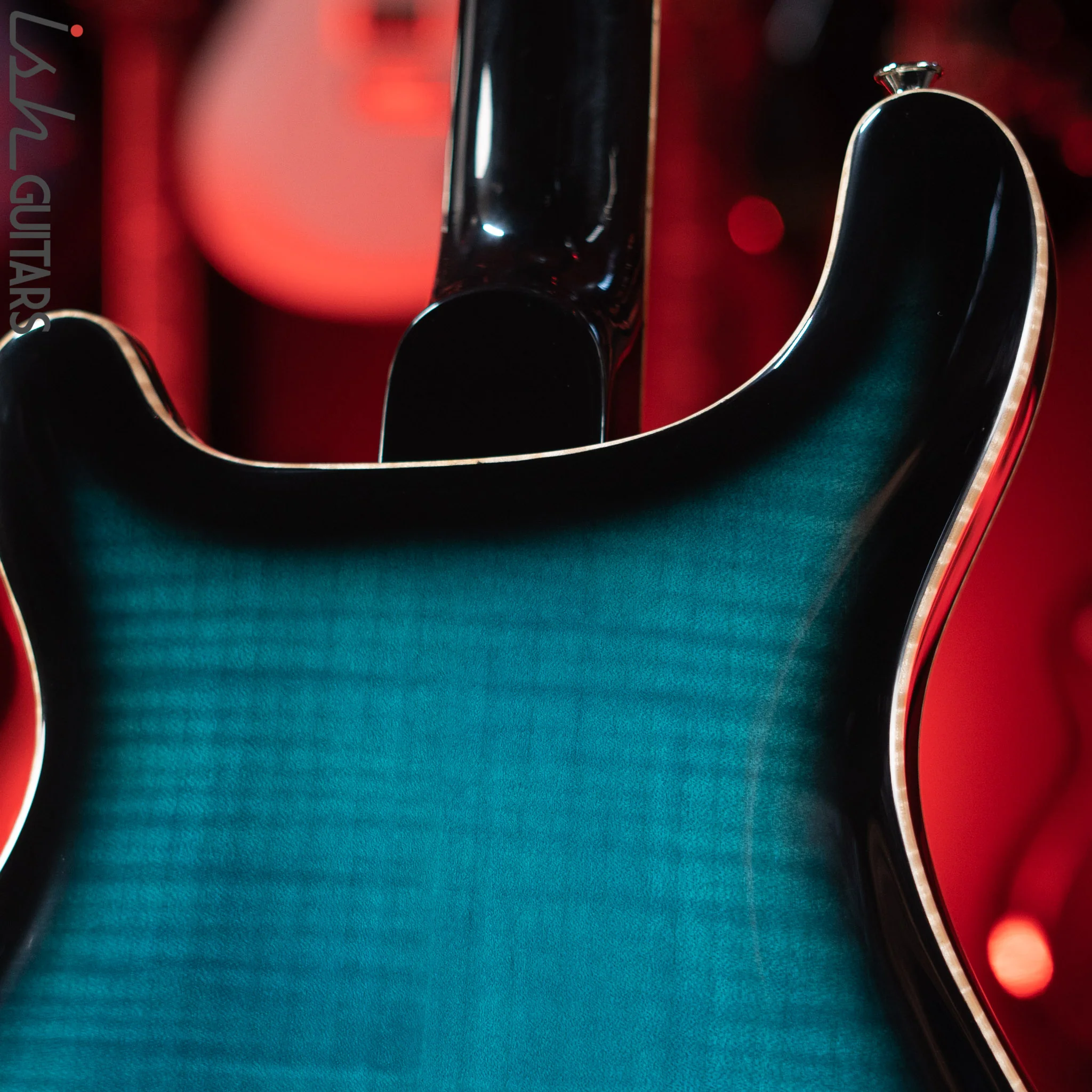 PRS SE Hollowbody II Piezo Electric Guitar Peacock Blue Sunburst Demo - Image 9