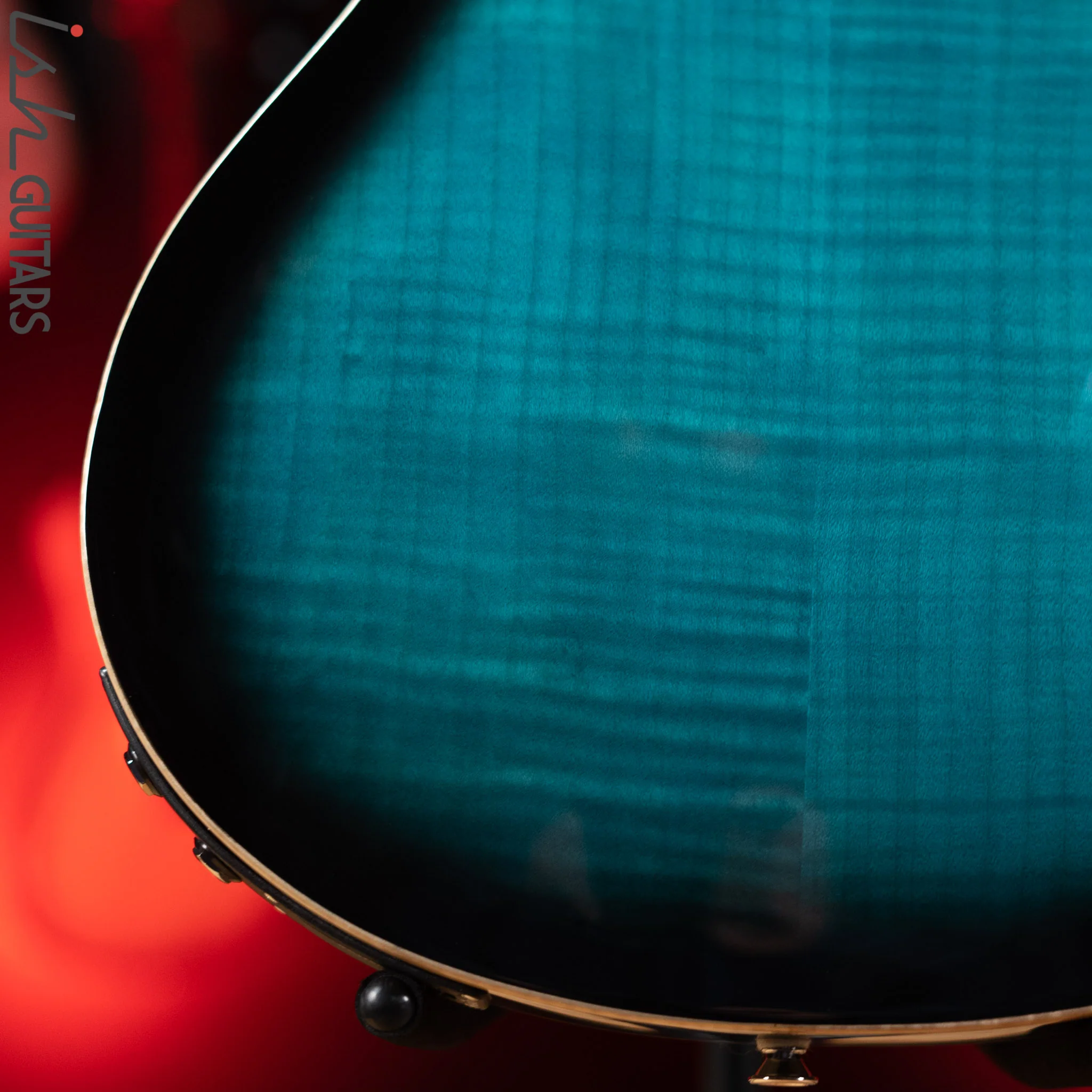 PRS SE Hollowbody II Piezo Electric Guitar Peacock Blue Sunburst - Image 10