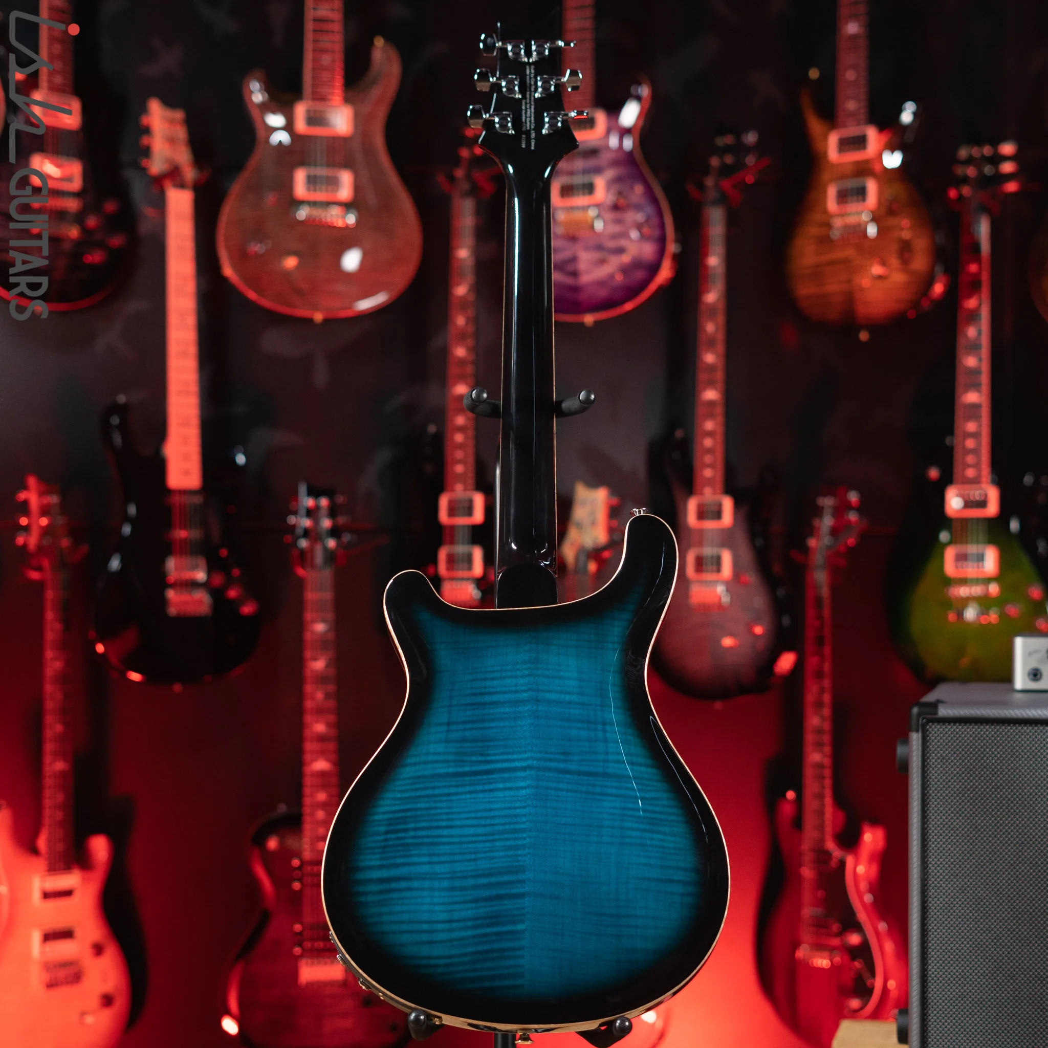 PRS SE Hollowbody II Piezo Electric Guitar Peacock Blue Sunburst - Image 7
