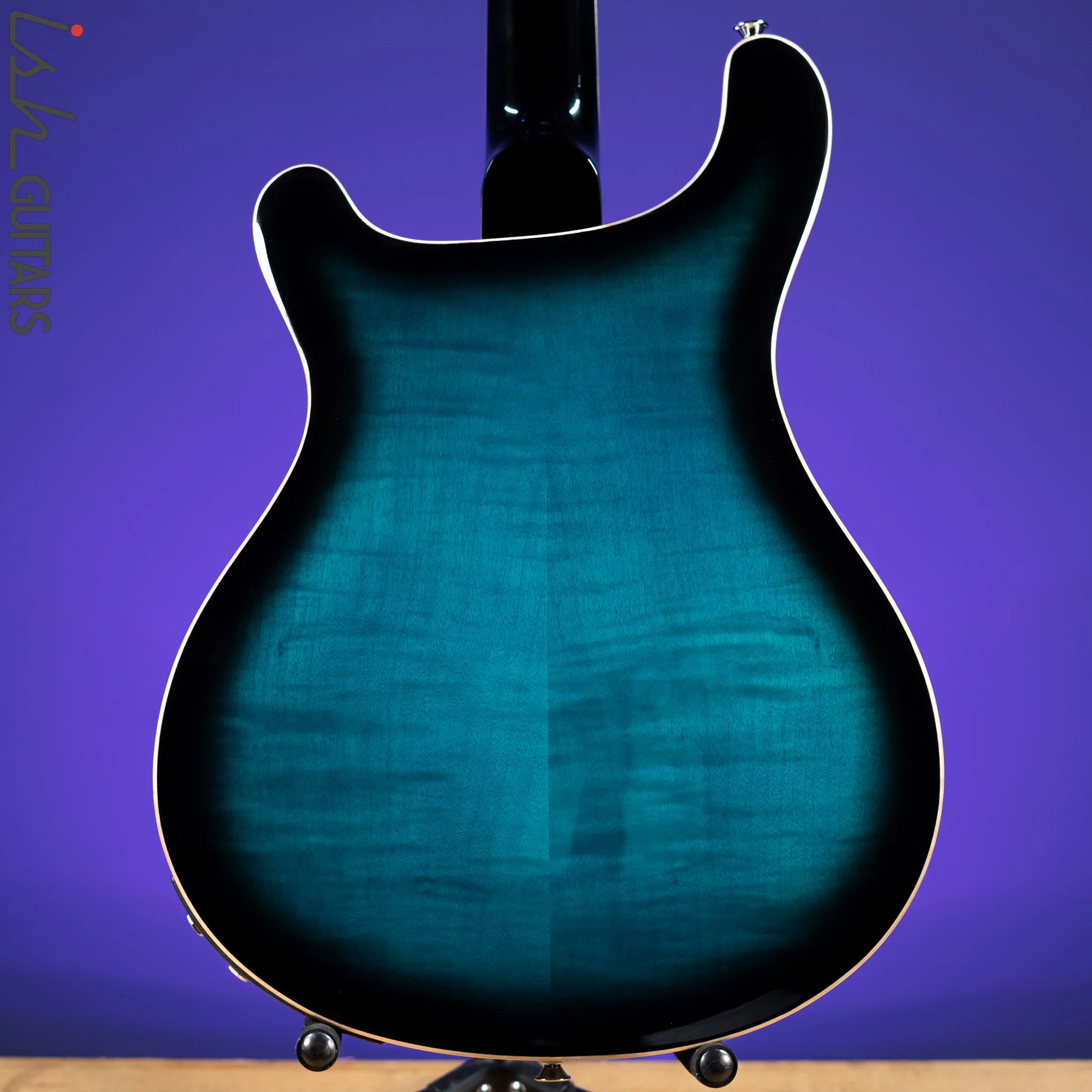 PRS SE Hollowbody II Piezo Electric Guitar Peacock Blue Sunburst - Image 8