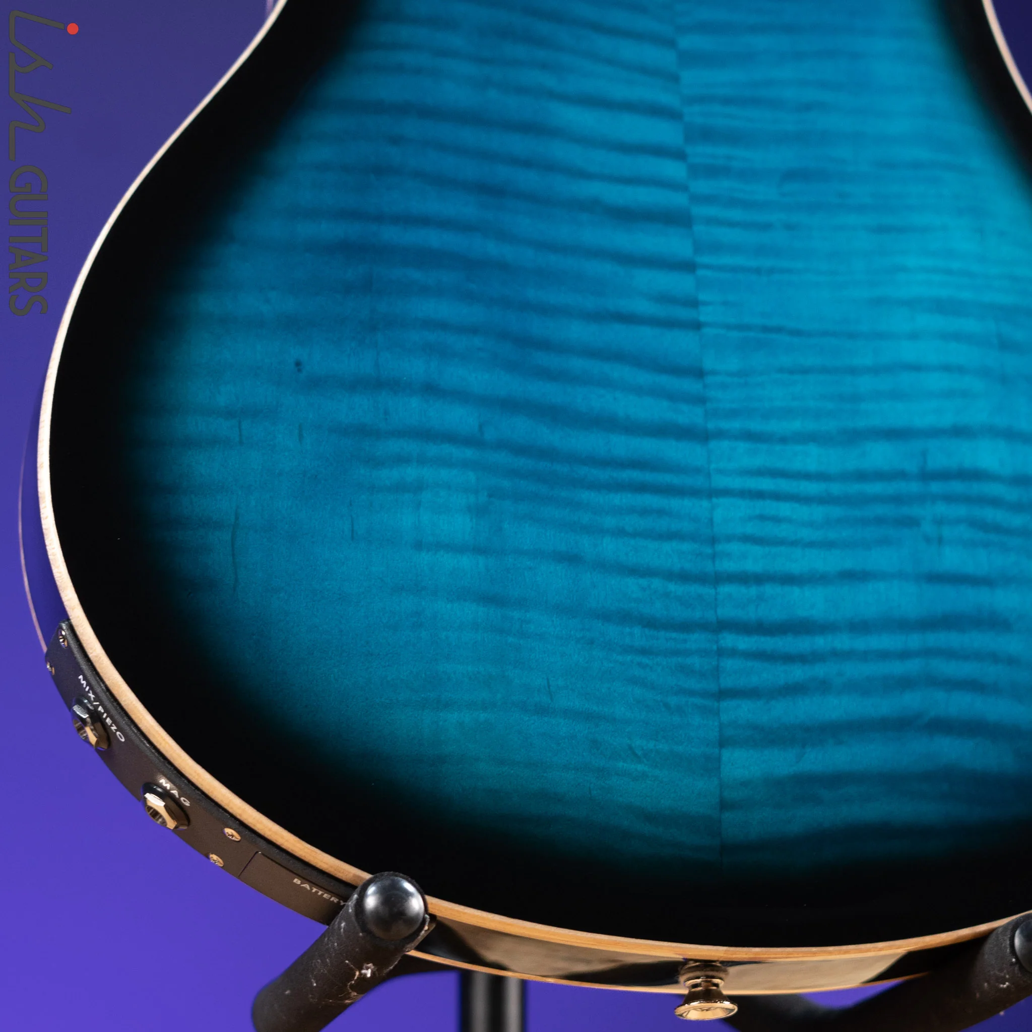 PRS SE Hollowbody II Piezo Electric Guitar Peacock Blue Sunburst Demo - Image 10