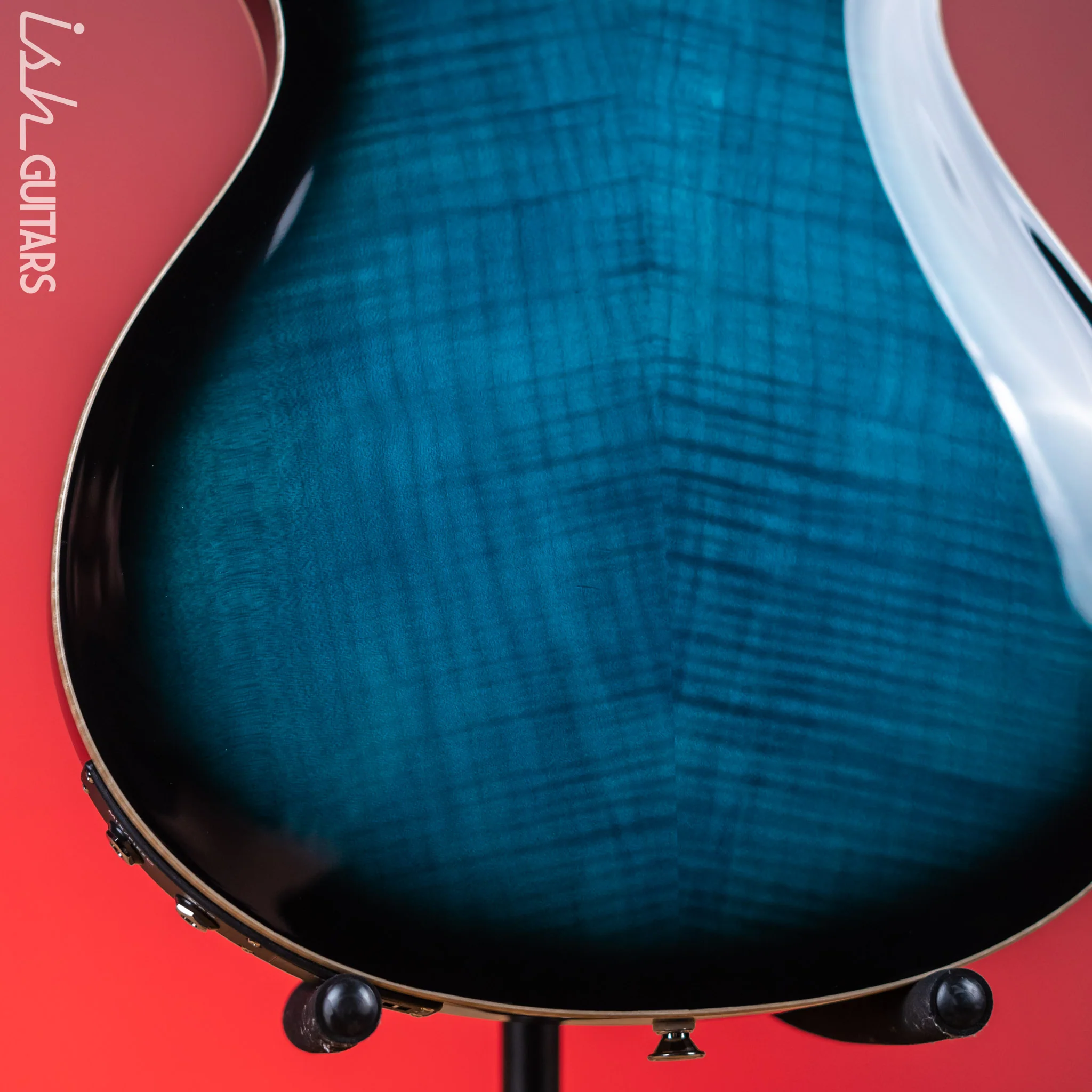 PRS SE Hollowbody II Piezo Electric Guitar Peacock Blue Sunburst Demo - Image 12