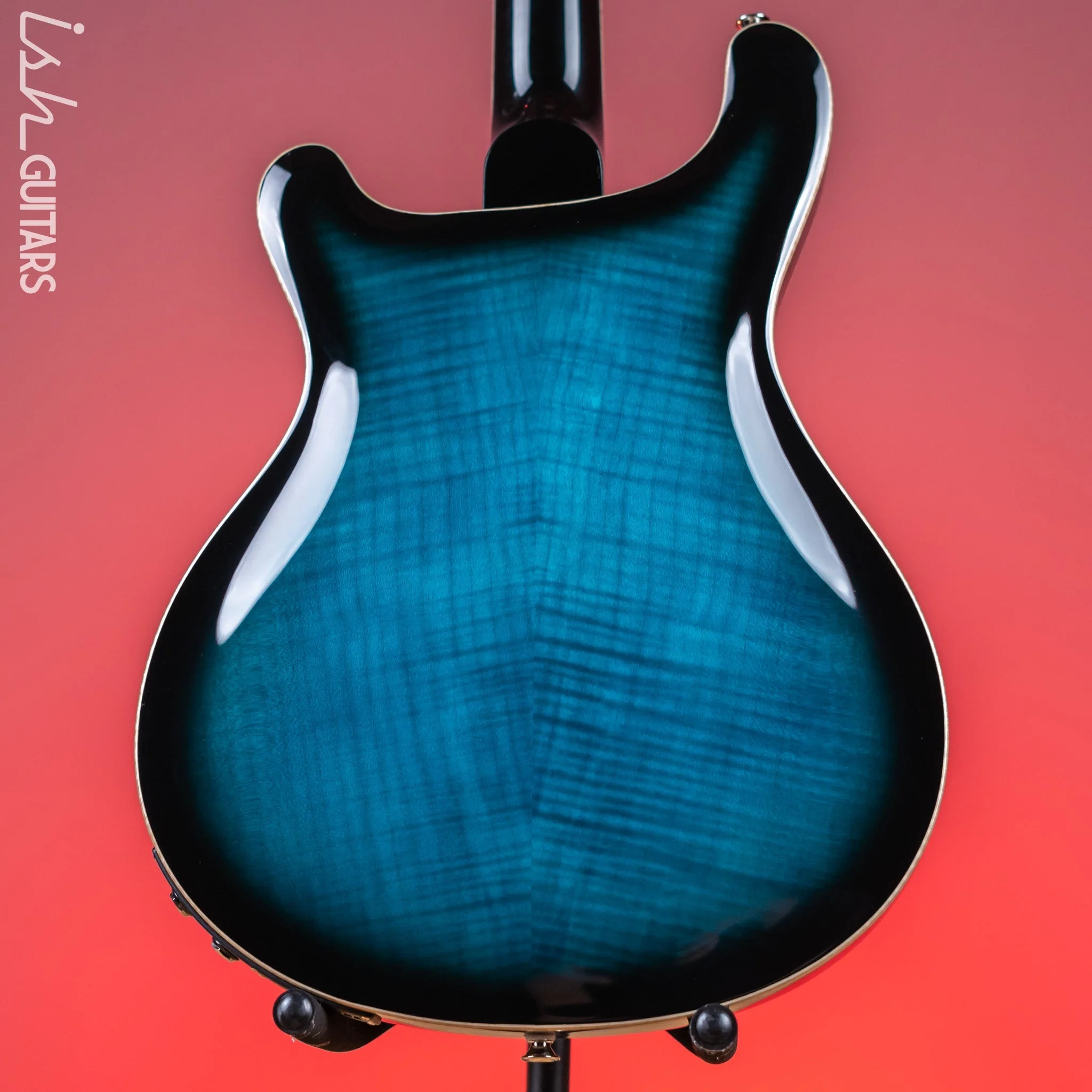 PRS SE Hollowbody II Piezo Electric Guitar Peacock Blue Sunburst Demo - Image 10