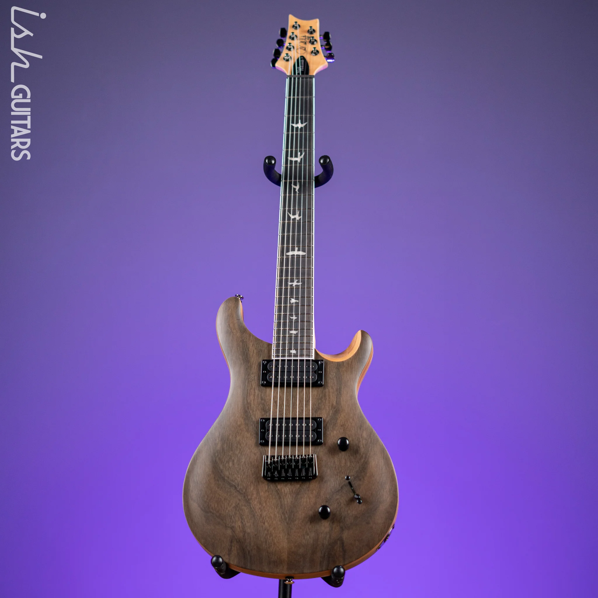 PRS SE Mark Holcomb SVN 7-String Electric Guitar Natural Walnut - Image 2